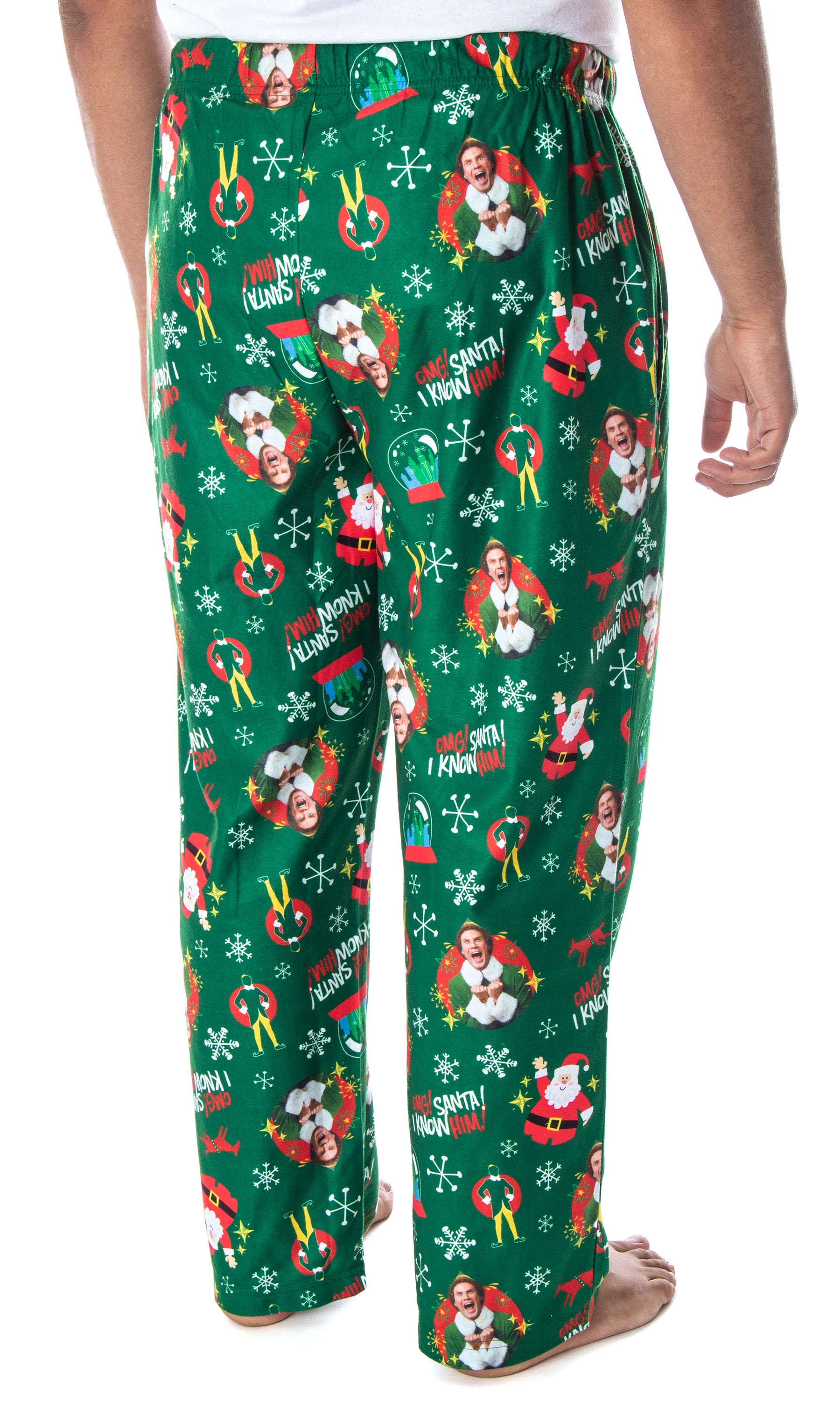 Elf The Movie Men's Buddy OMG! Santa I Know Him! Allover Print Pajama Pants