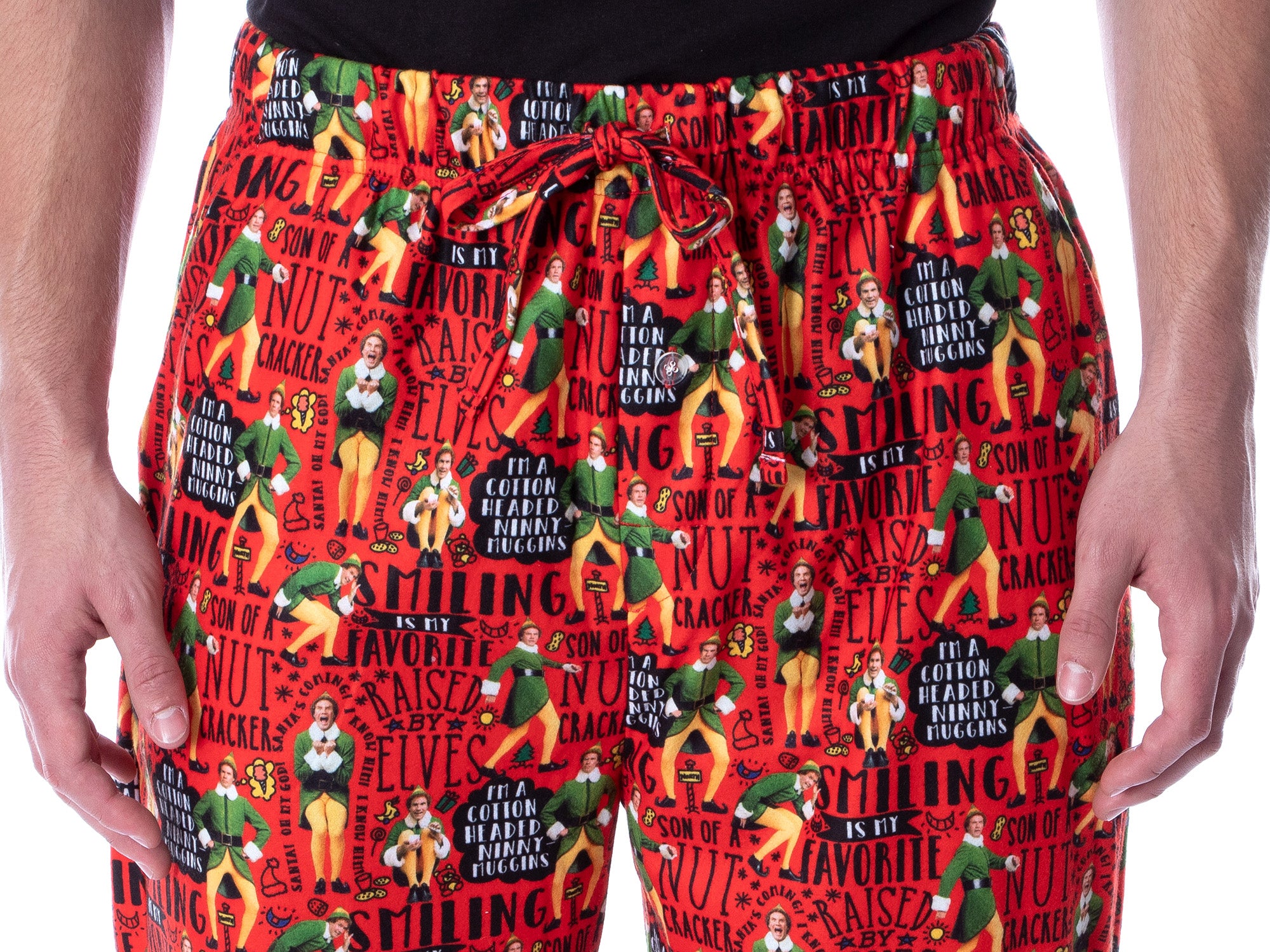 Elf The Movie Men's Cotton Headed Ninny Muggins Loungewear Pajama Pants