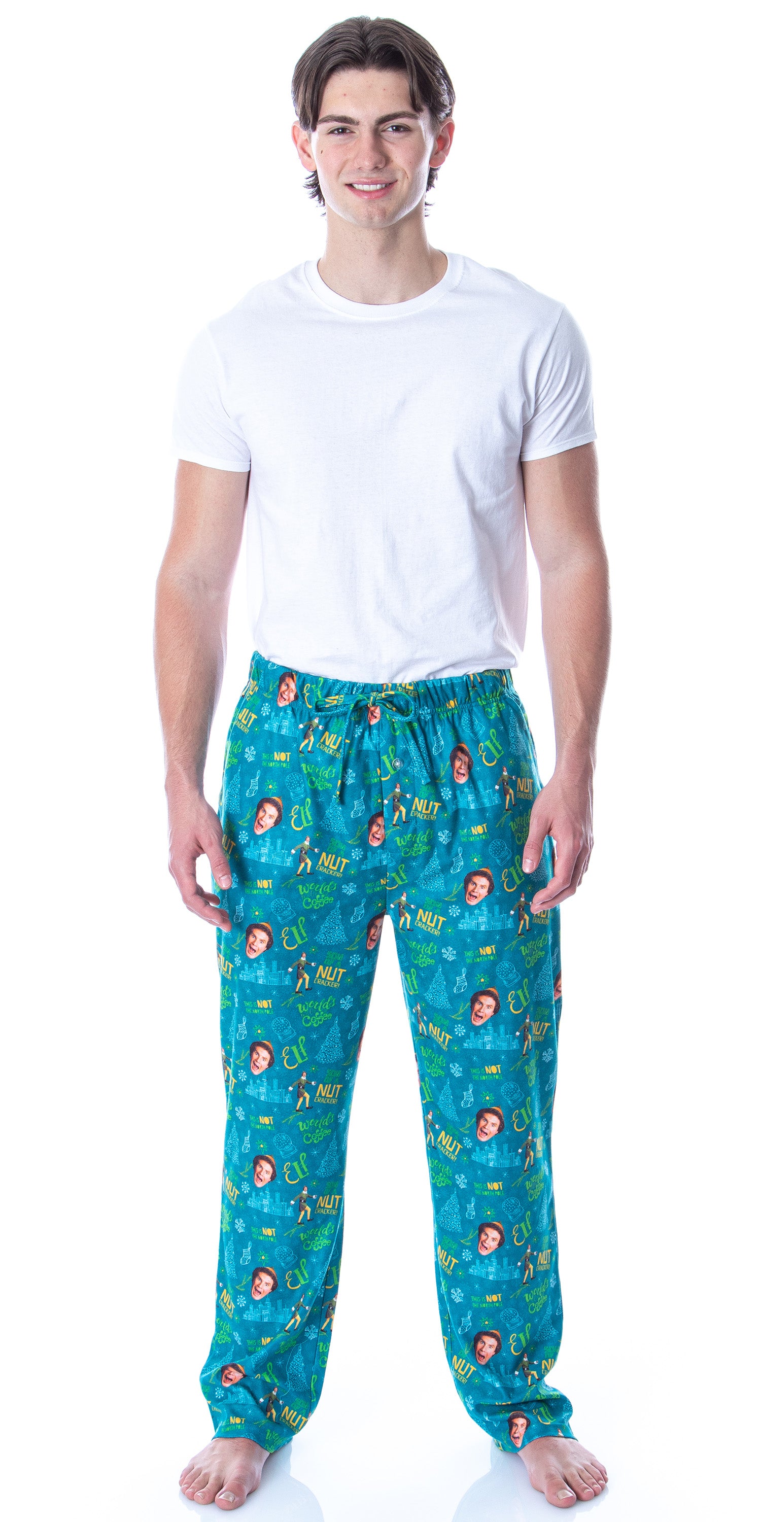 Elf The Movie Men's Son Of A Nutcracker Allover Loungewear Pajama Pants