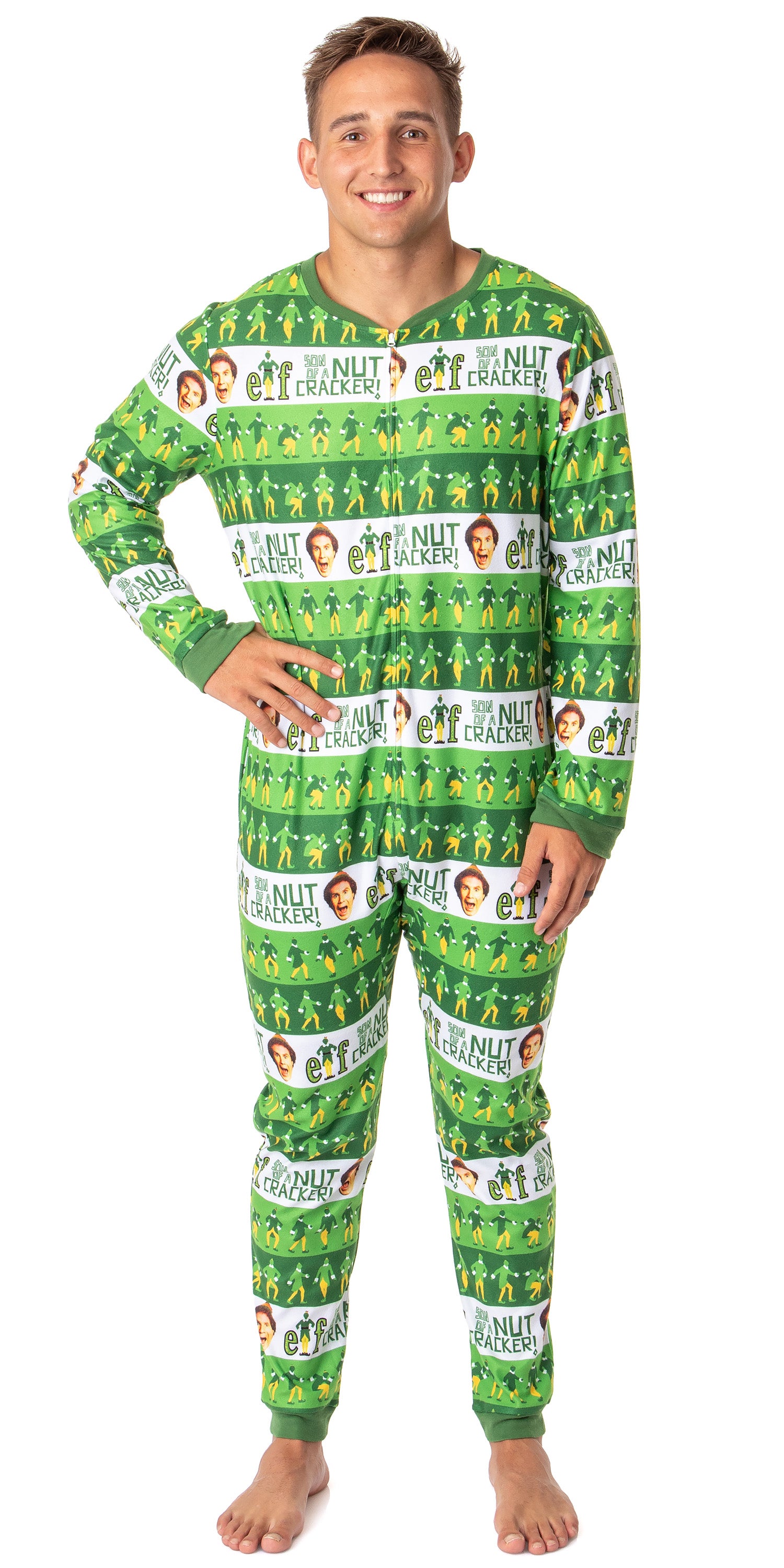 Elf The Movie Mens' Film Son of a Nutcracker Footless Sleep Union Suit