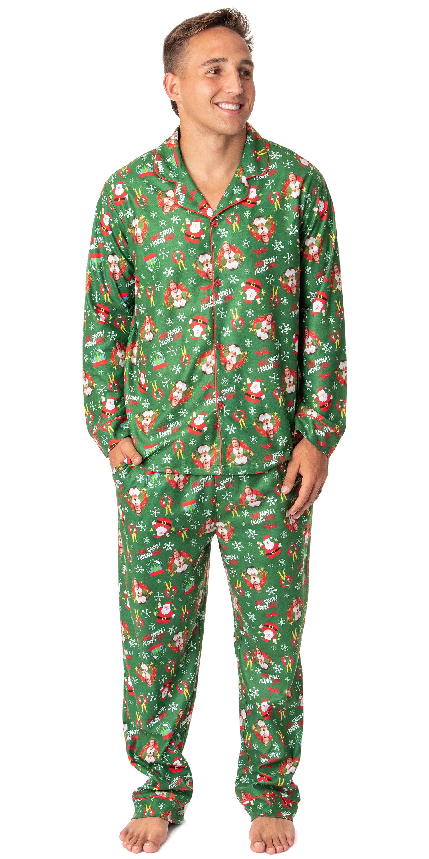 Elf The Movie Mens' Film OMG! Santa! I Know Him! Sleep Pajama Set