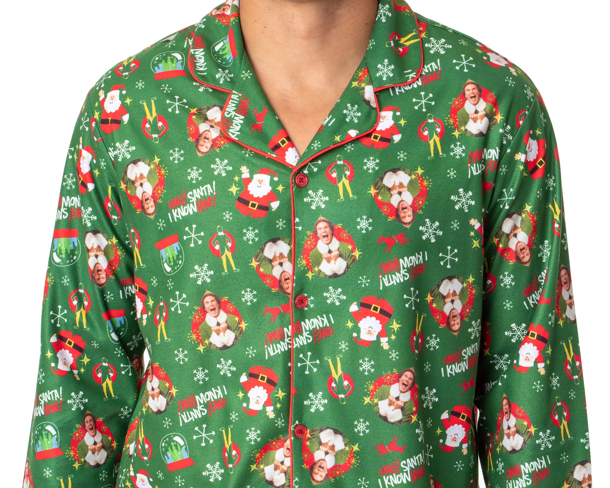 Elf The Movie Mens' Film OMG! Santa! I Know Him! Sleep Pajama Set