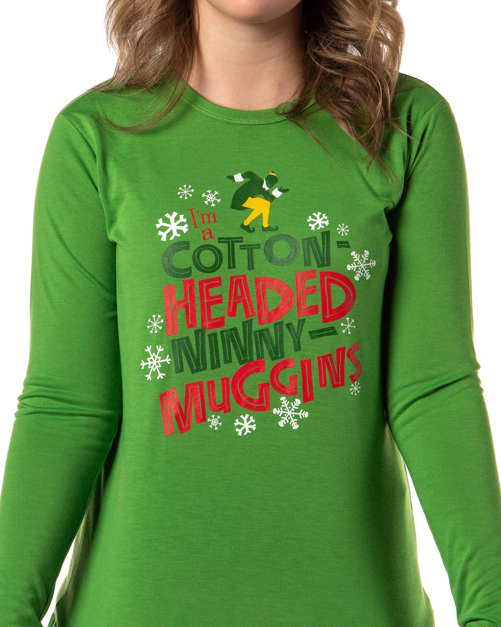 Elf The Movie Womens' and Girl's Film Cotton-Headed Ninny-Muggins Jogger Pajama Set