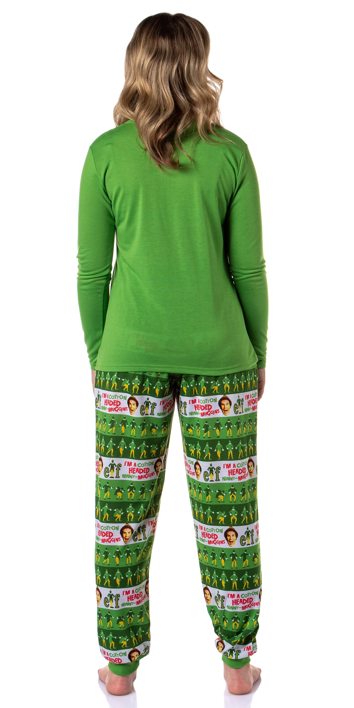 Elf The Movie Womens' and Girl's Film Cotton-Headed Ninny-Muggins Jogger Pajama Set