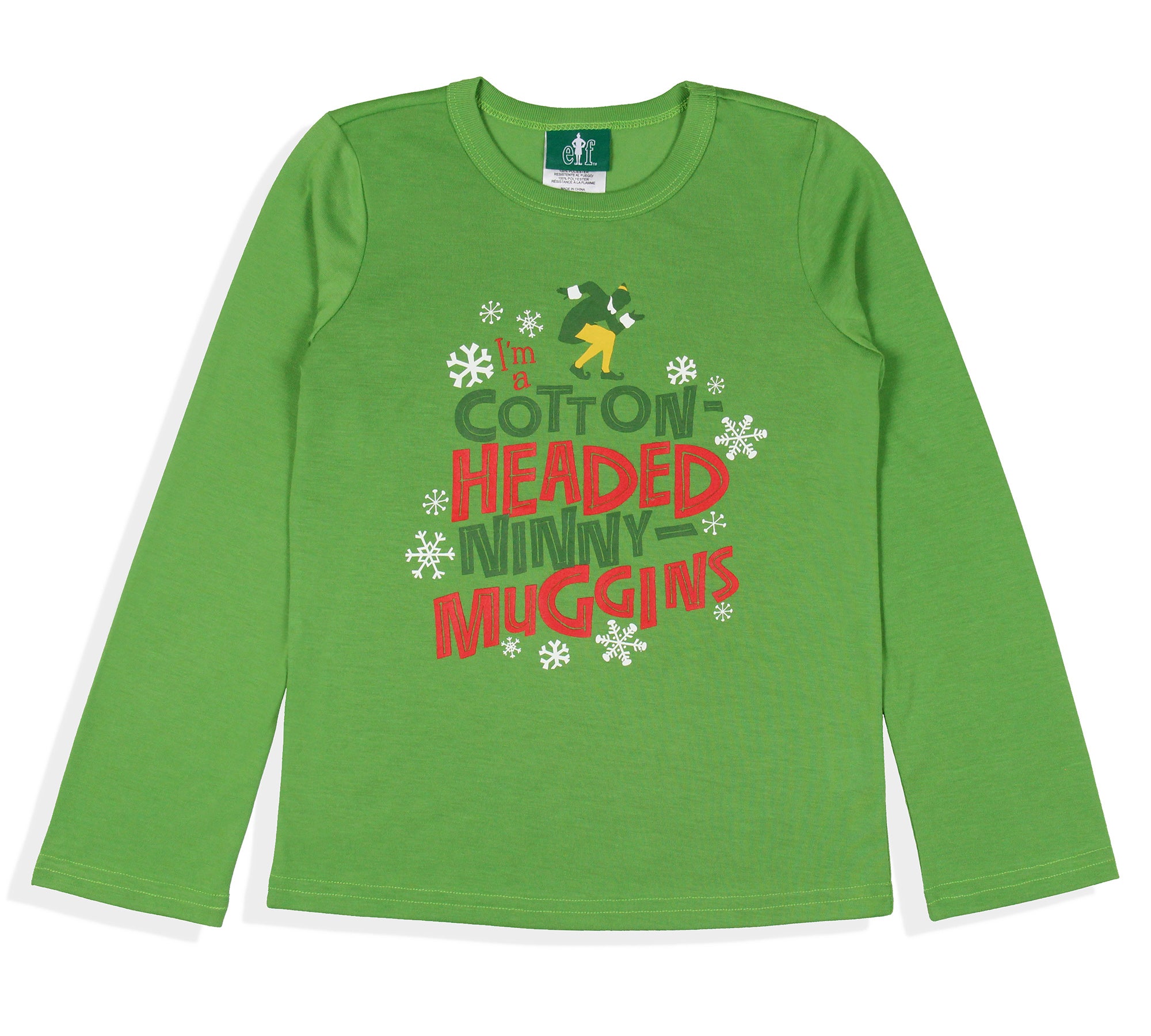 Elf The Movie Womens' and Girl's Film Cotton-Headed Ninny-Muggins Jogger Pajama Set