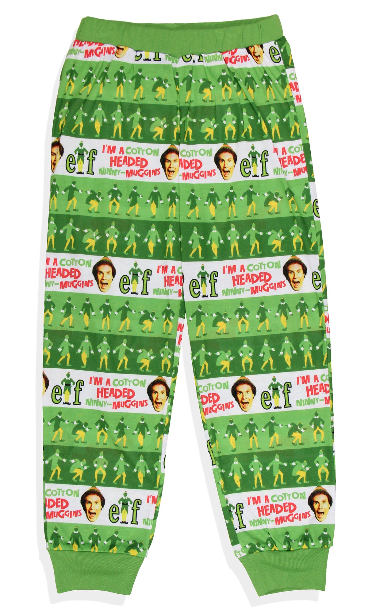Elf The Movie Womens' and Girl's Film Cotton-Headed Ninny-Muggins Jogger Pajama Set