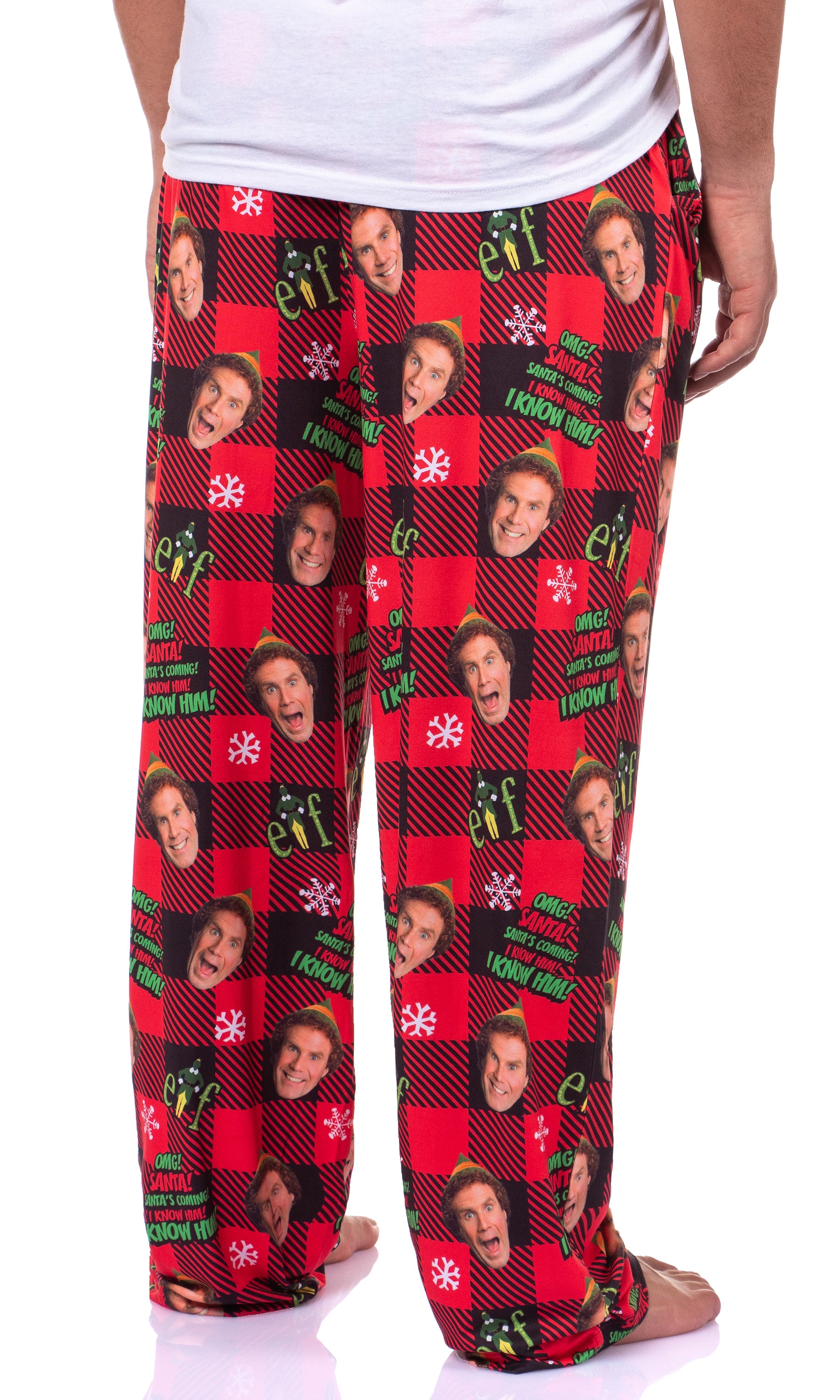 Elf The Movie Men's Santa's Coming! Christmas Tossed Sleep Pajama Pants