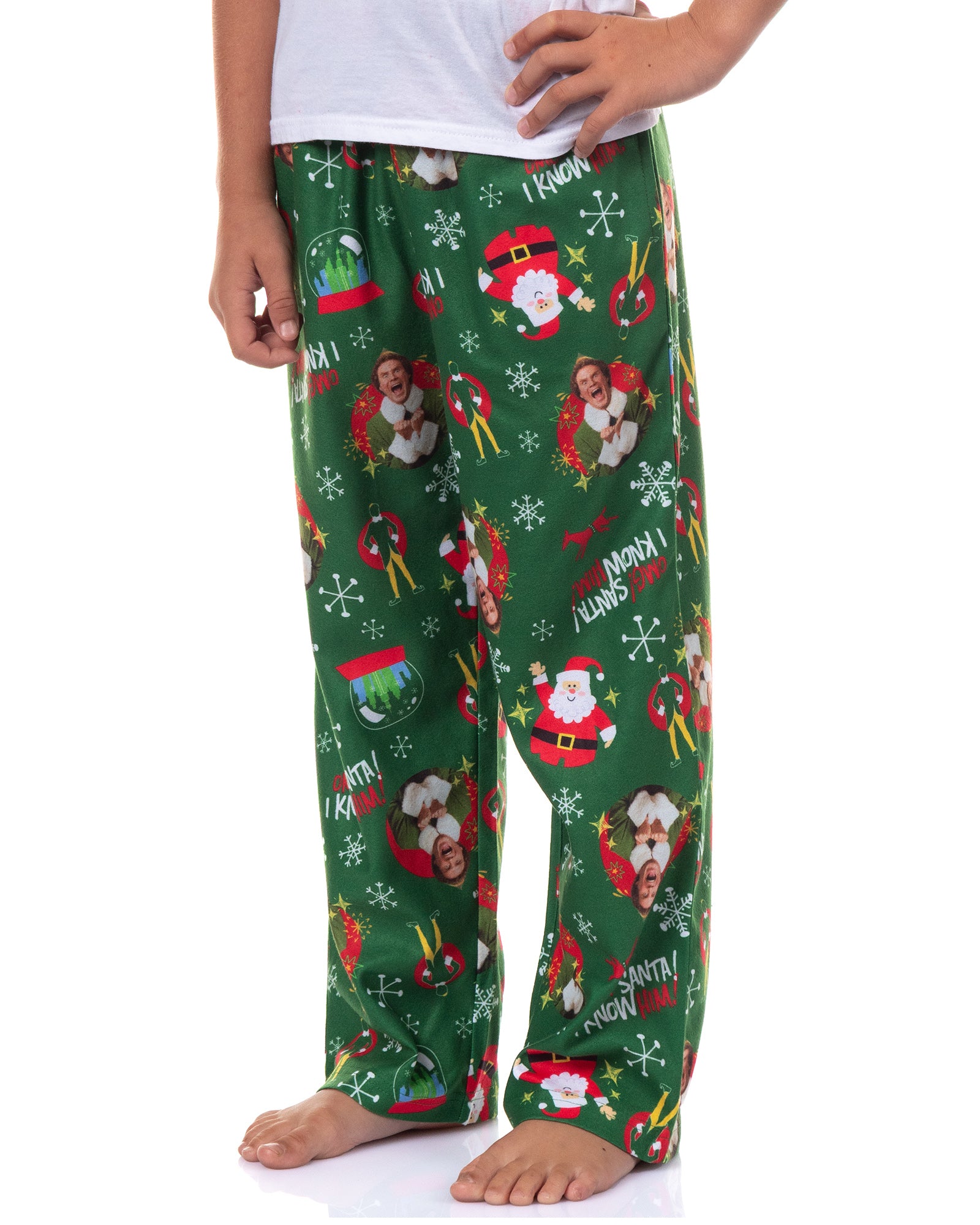 Elf Pajamas Buddy OMG I Know Him Allover Design Flannel Lounge Pants