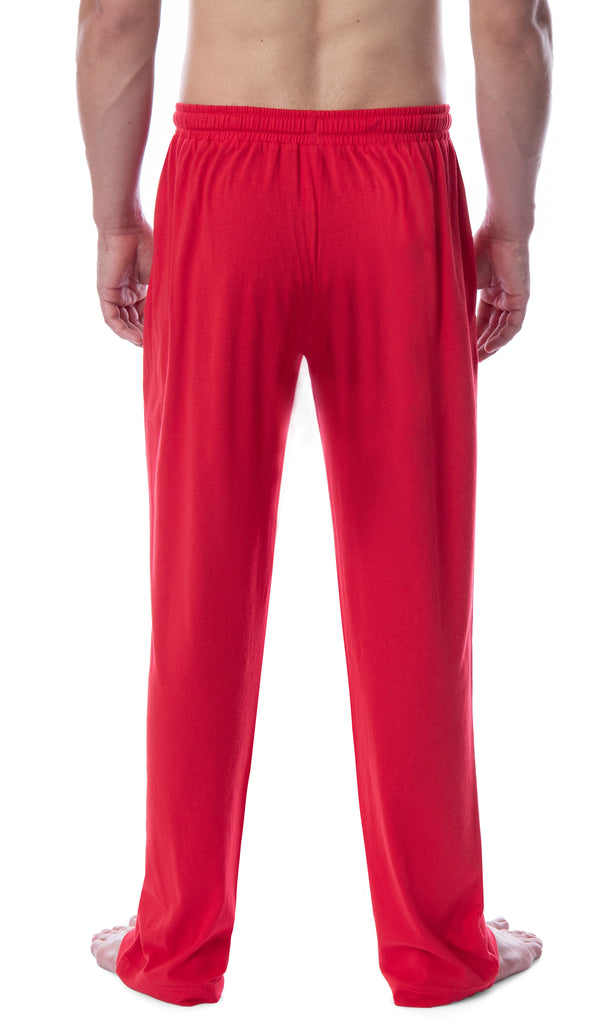 Fire Red Stripes - Men's Silk Pajama Pants