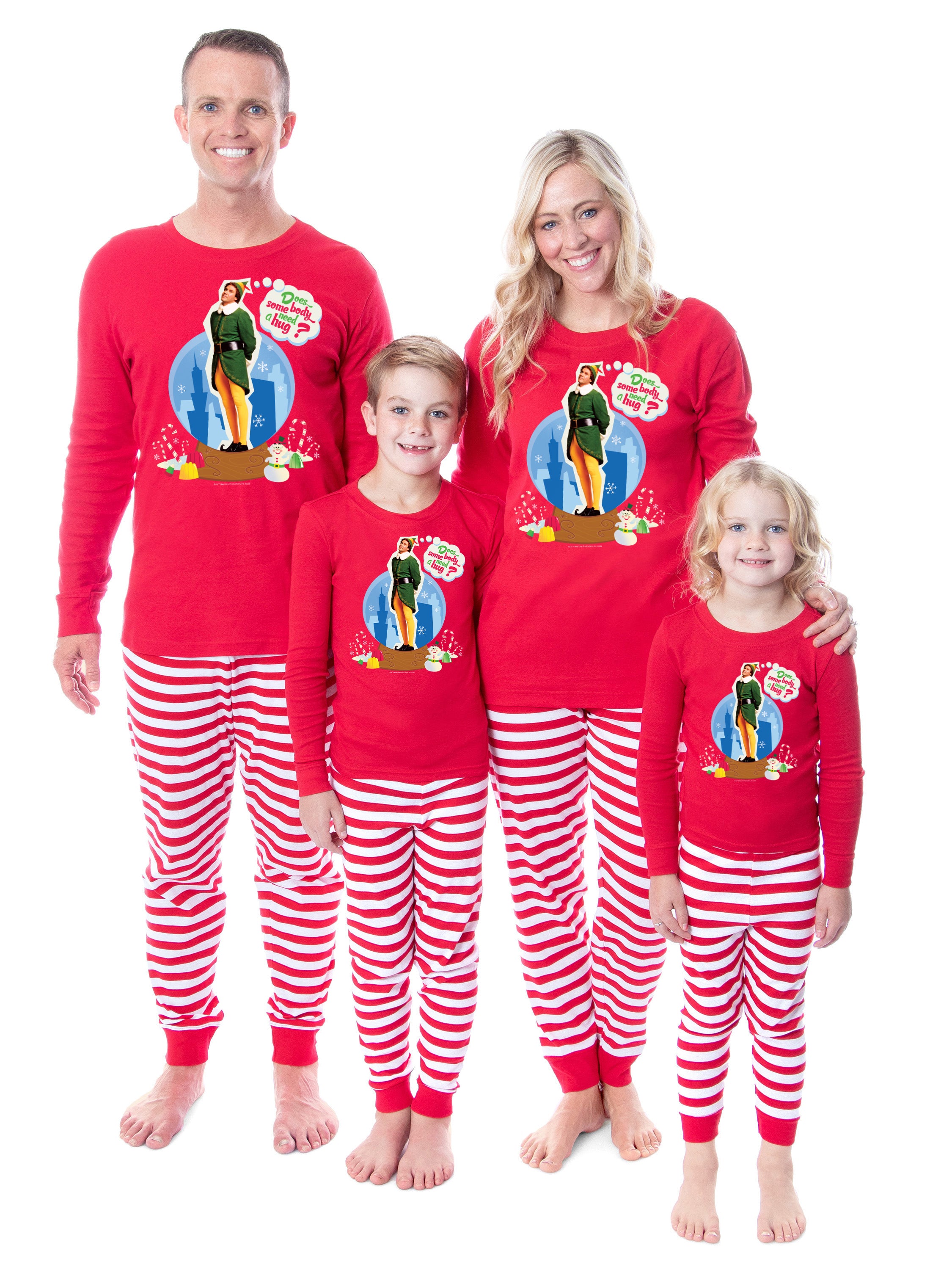 Elf The Movie Film Christmas Hug Sleep Tight Fit Family Pajama Set