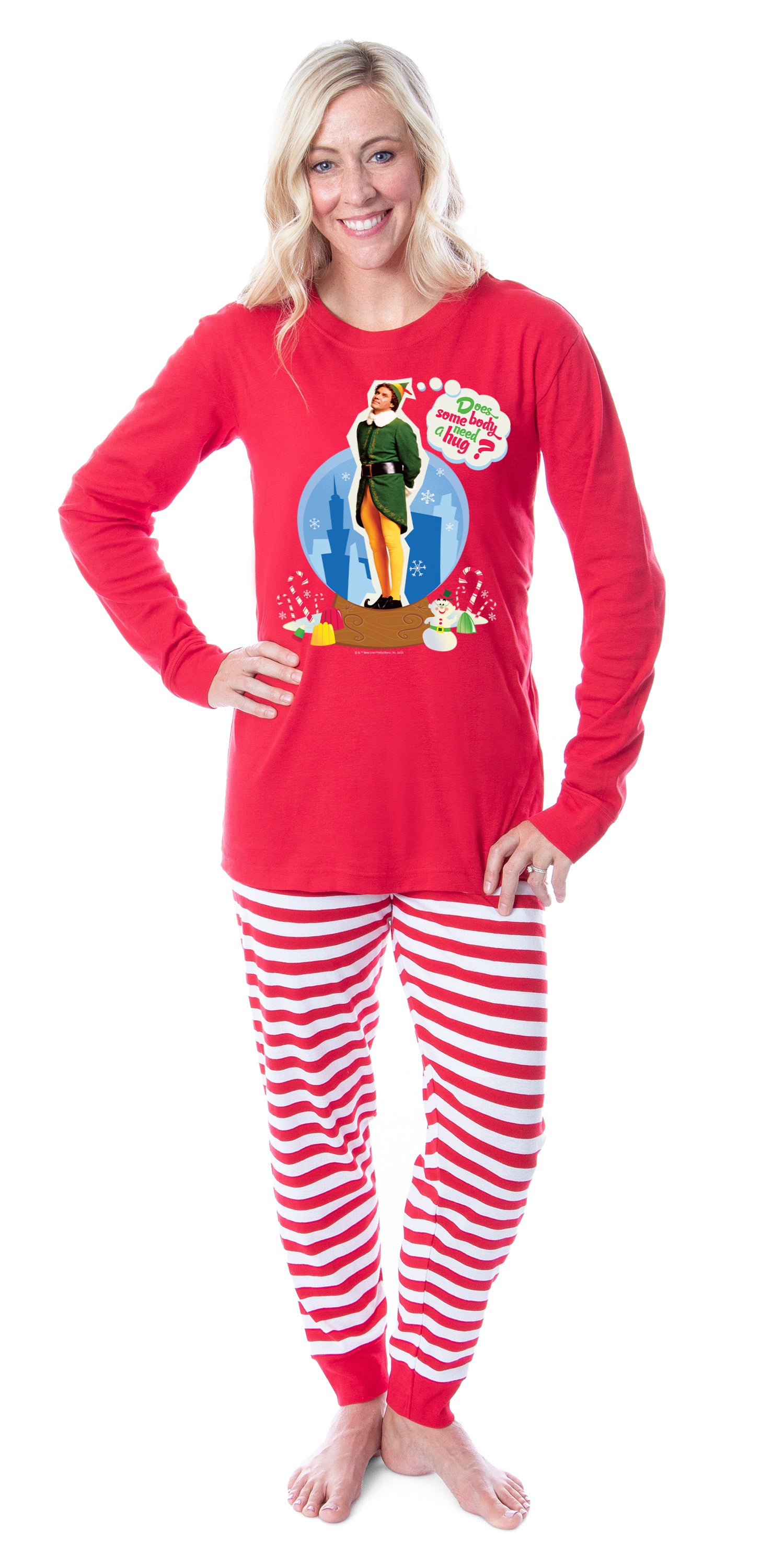 Elf The Movie Film Christmas Does Somebody Need A Hug Character Sleep Tight Fit Family Pajama Set