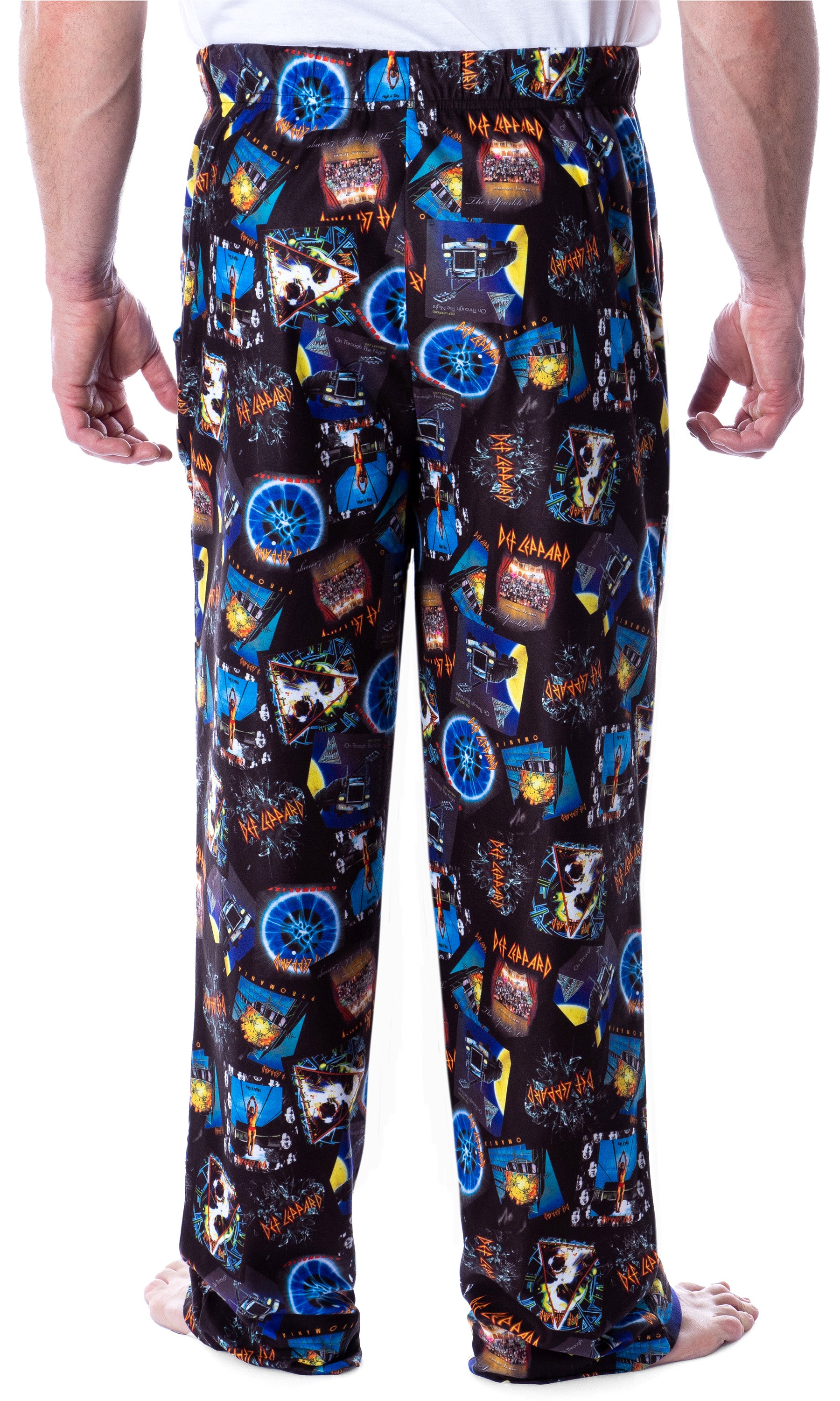 Def Leppard Men's Rock Band Album Covers Print Lounge Sleep Pajama Pants