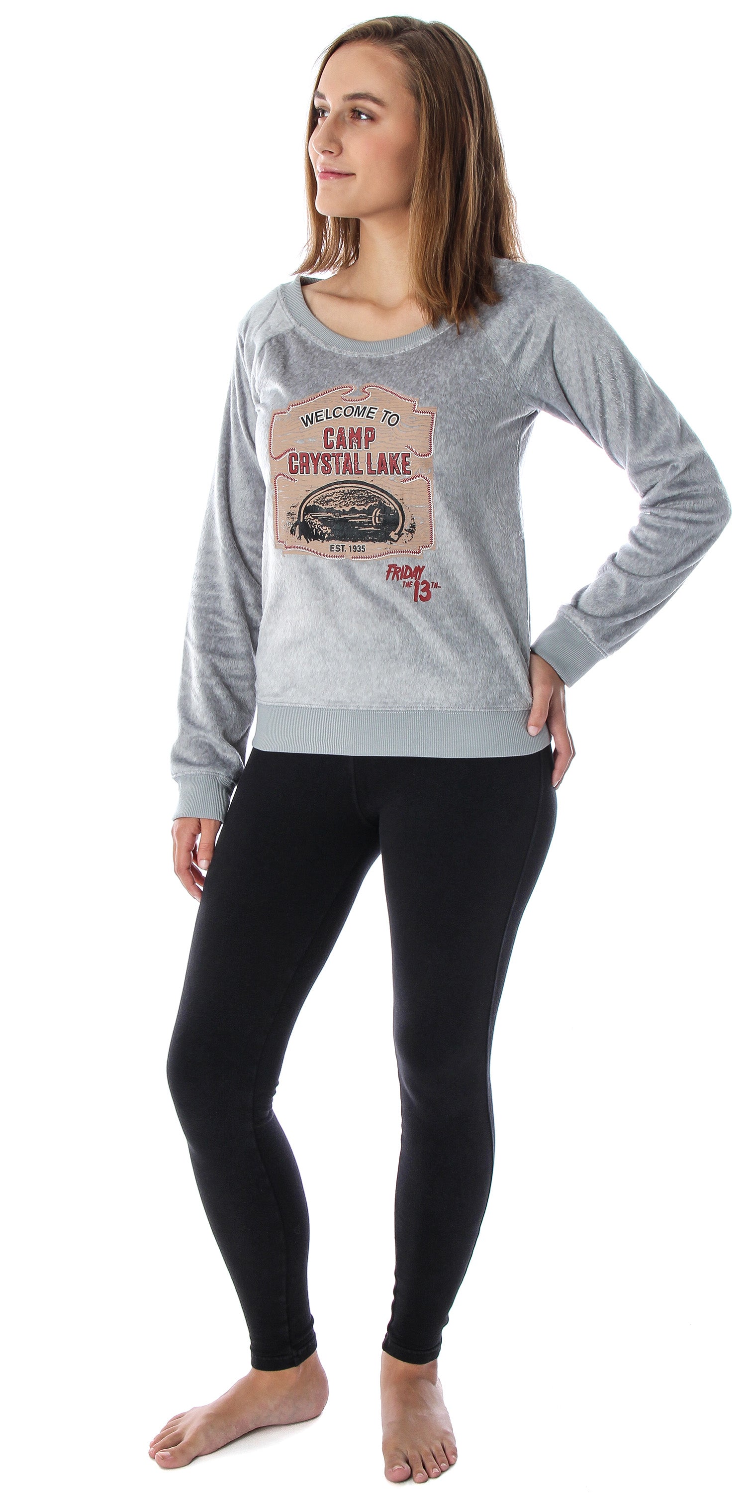Friday The 13th Juniors' Camp Crystal Lake Long Sleeve Sleep Pajama Top