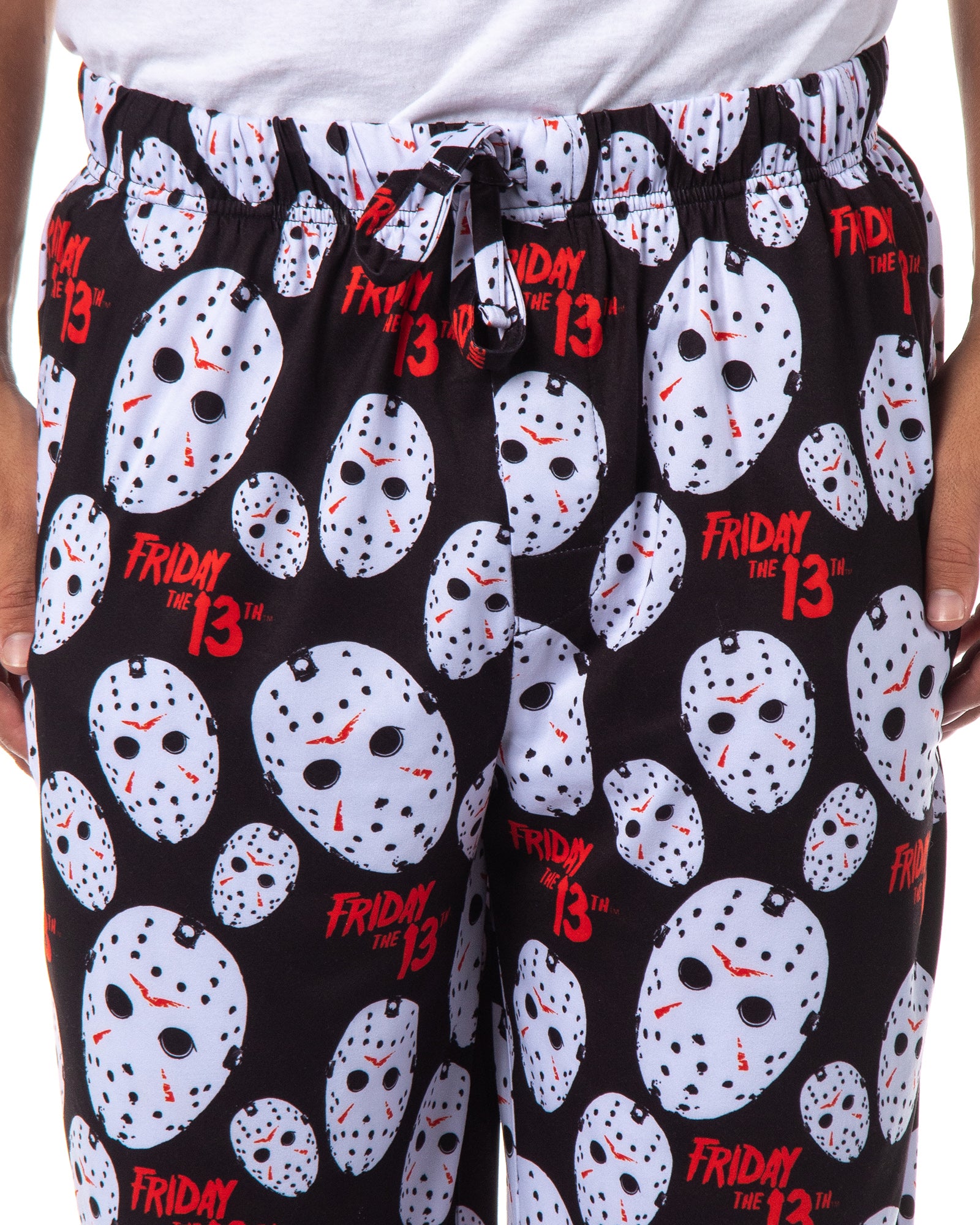 Friday The 13th Mens' Jason Voorhees Mask Allover Sleep Pajama Pants