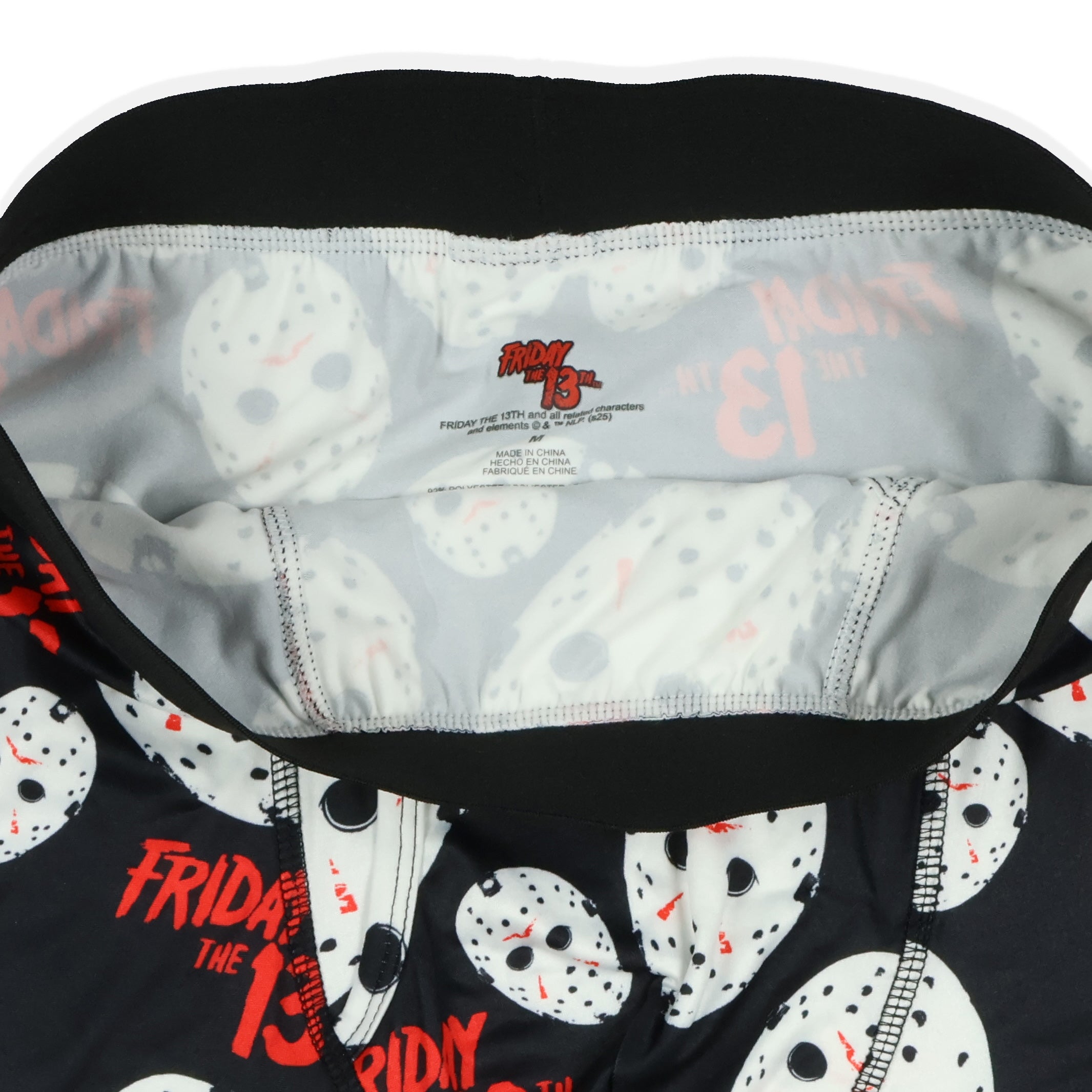 Friday The 13th Men's Mask Allover Design Boxer Briefs Tight Fit Underwear