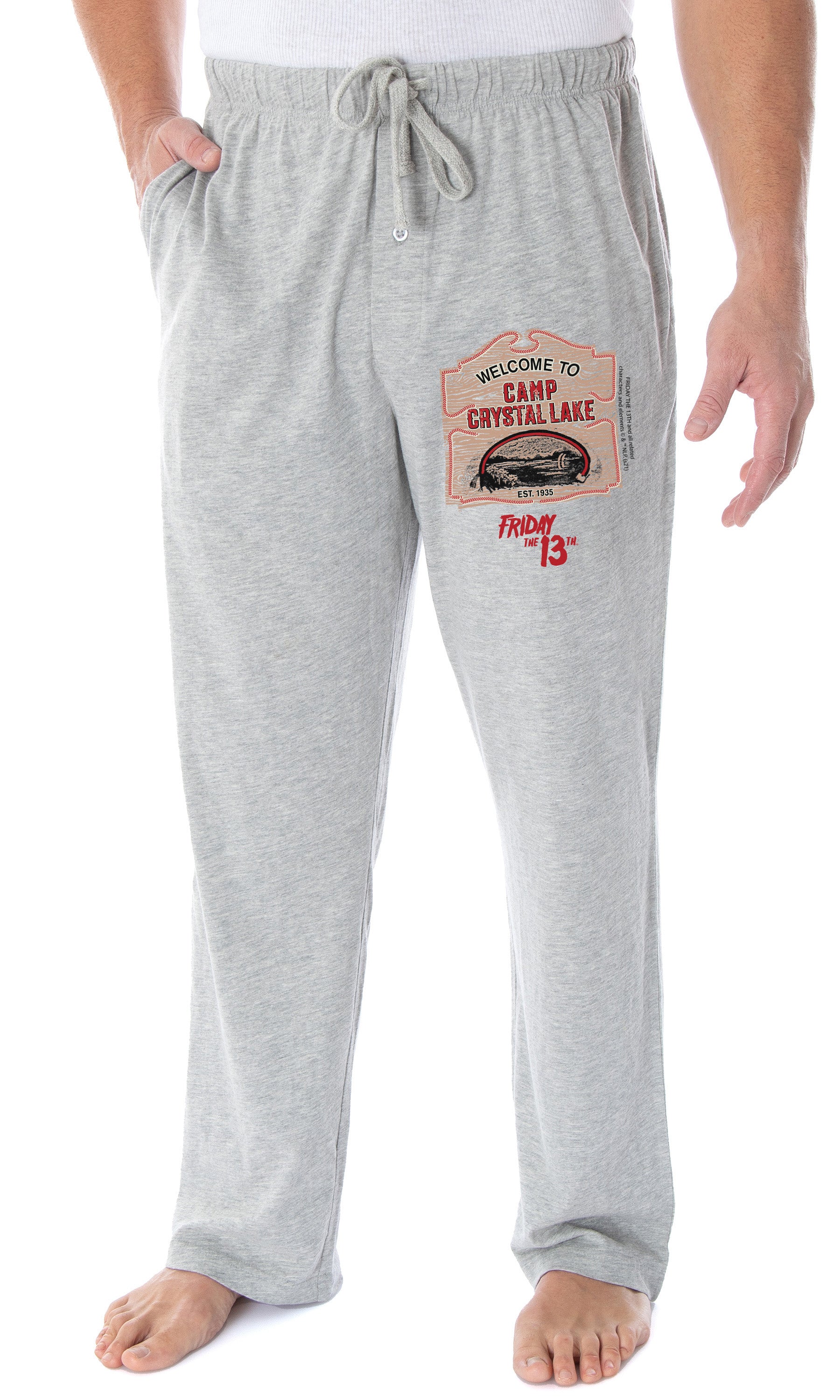 Friday The 13th Men's Welcome To Camp Crystal Lake Loungewear Pajama Pants