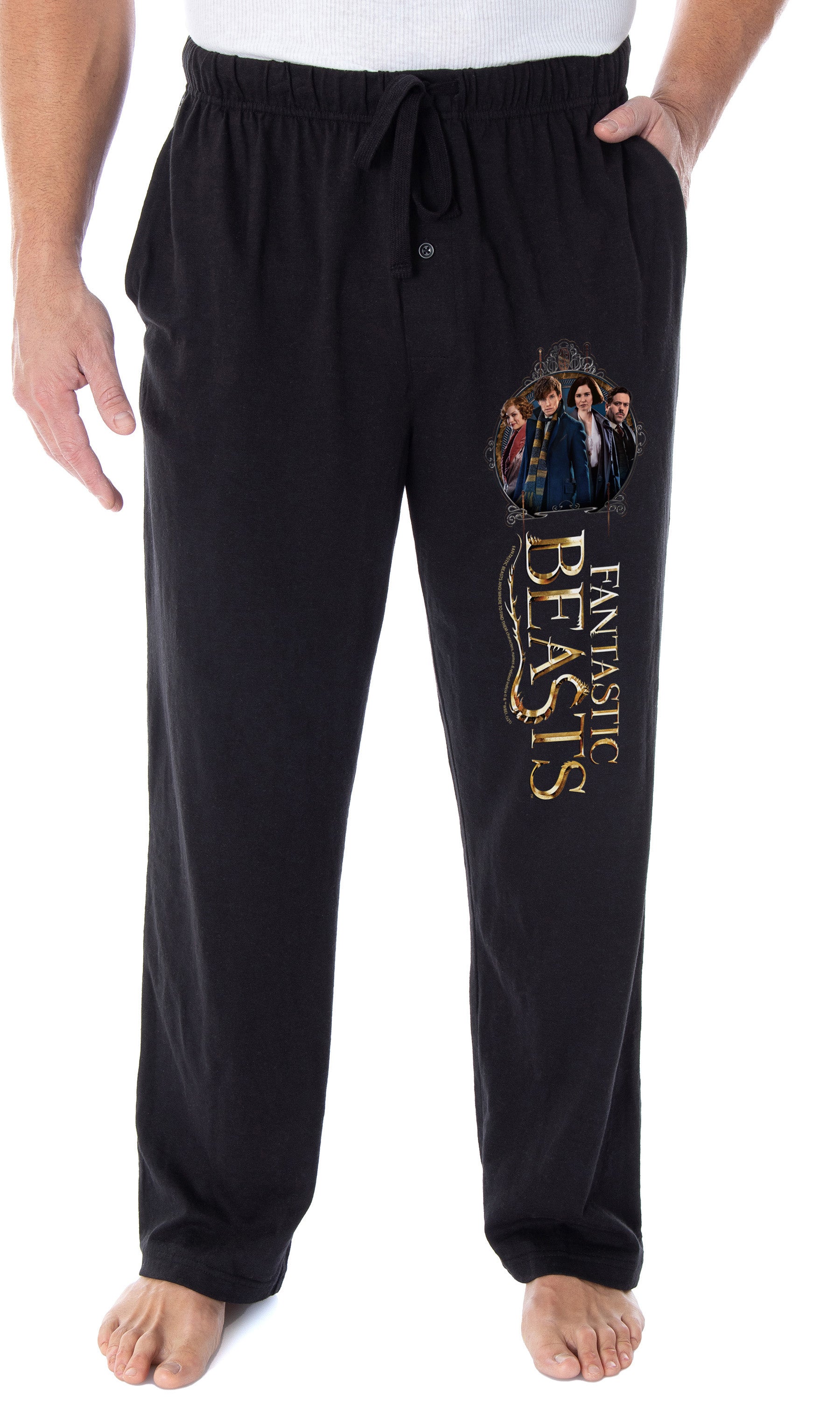 Fantastic Beasts Men's Newt Scamander And Friends Harry Potter Pajama Pants
