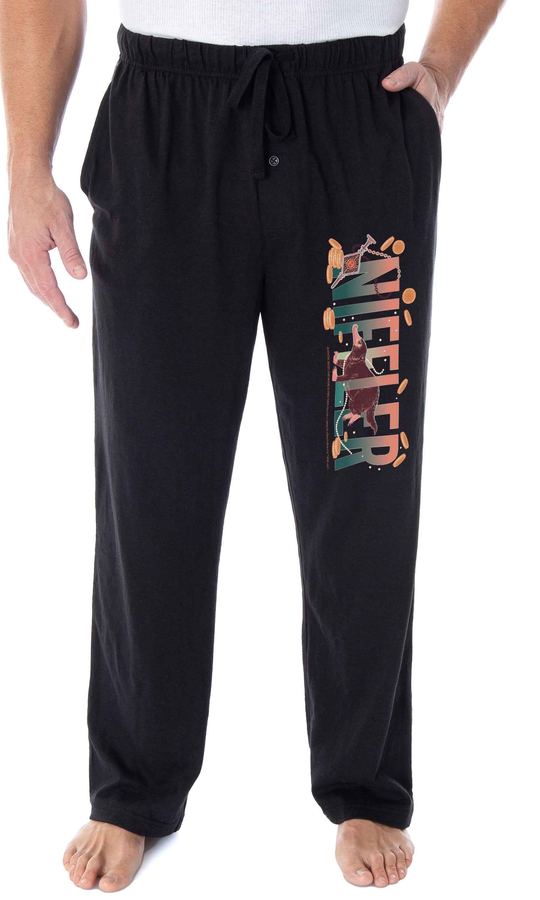 Fantastic Beasts Men's Niffler Pajama Pants Harry Potter Adult Sleep Bottoms