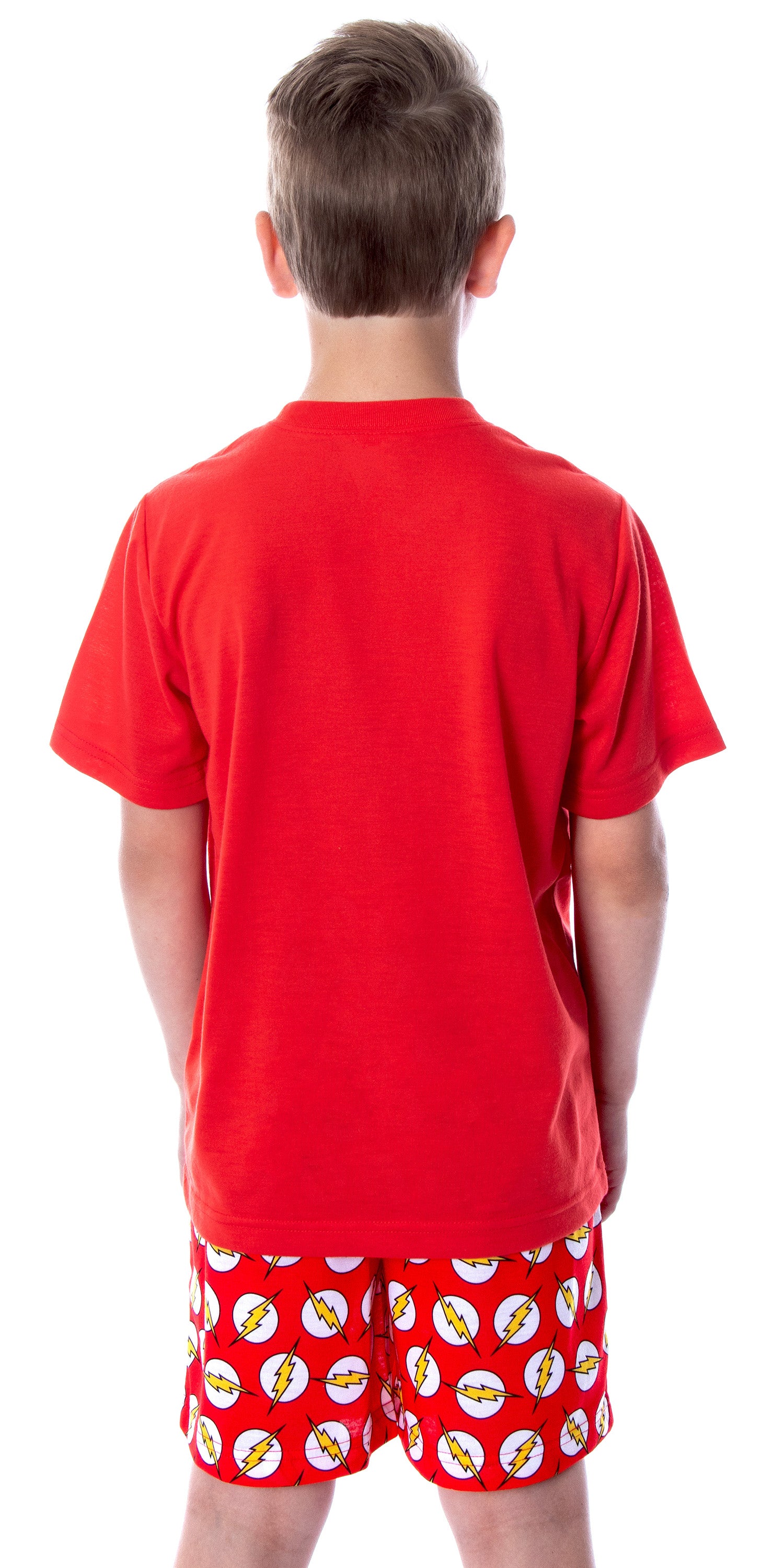 DC Comics Big Boys' The Flash Logo Short Sleeve Shirt Pajama Short Set