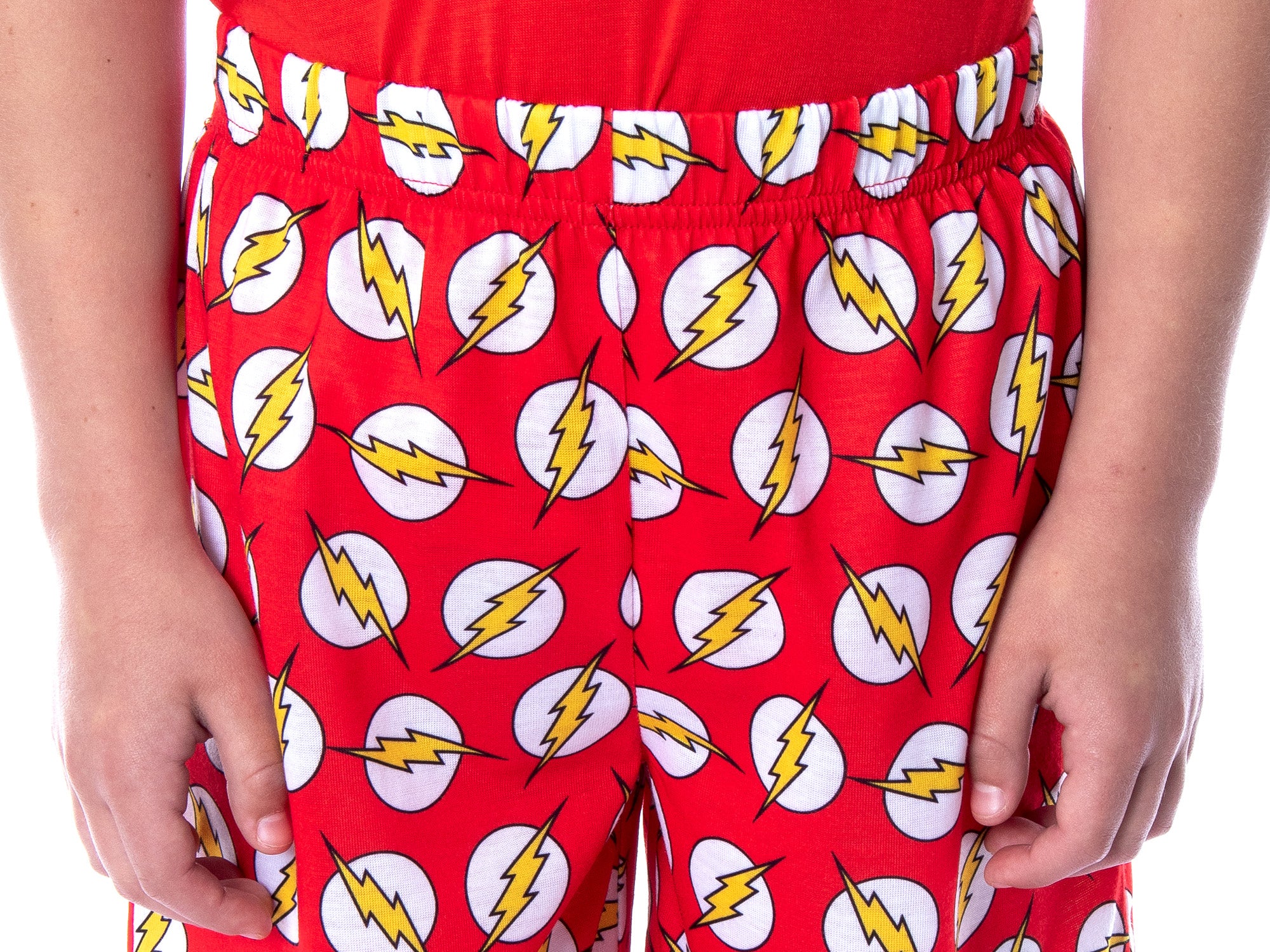 DC Comics Big Boys' The Flash Logo Short Sleeve Shirt Pajama Short Set
