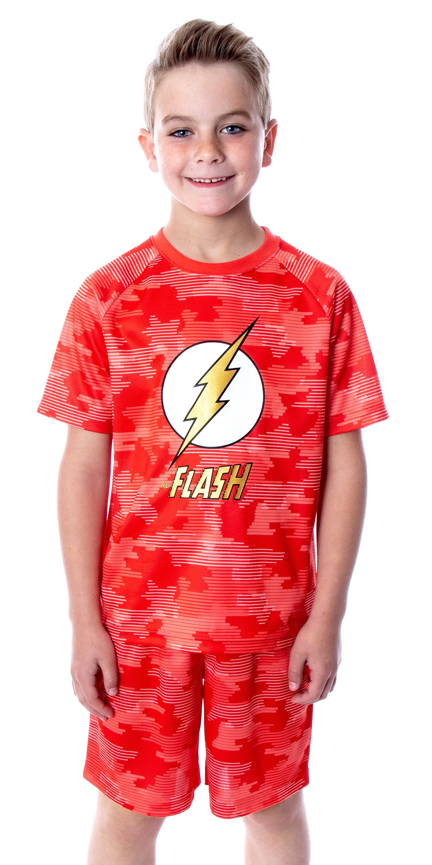 DC Comics Boys' Justice League Digital Camo The Flash 2 Piece Pajama Set