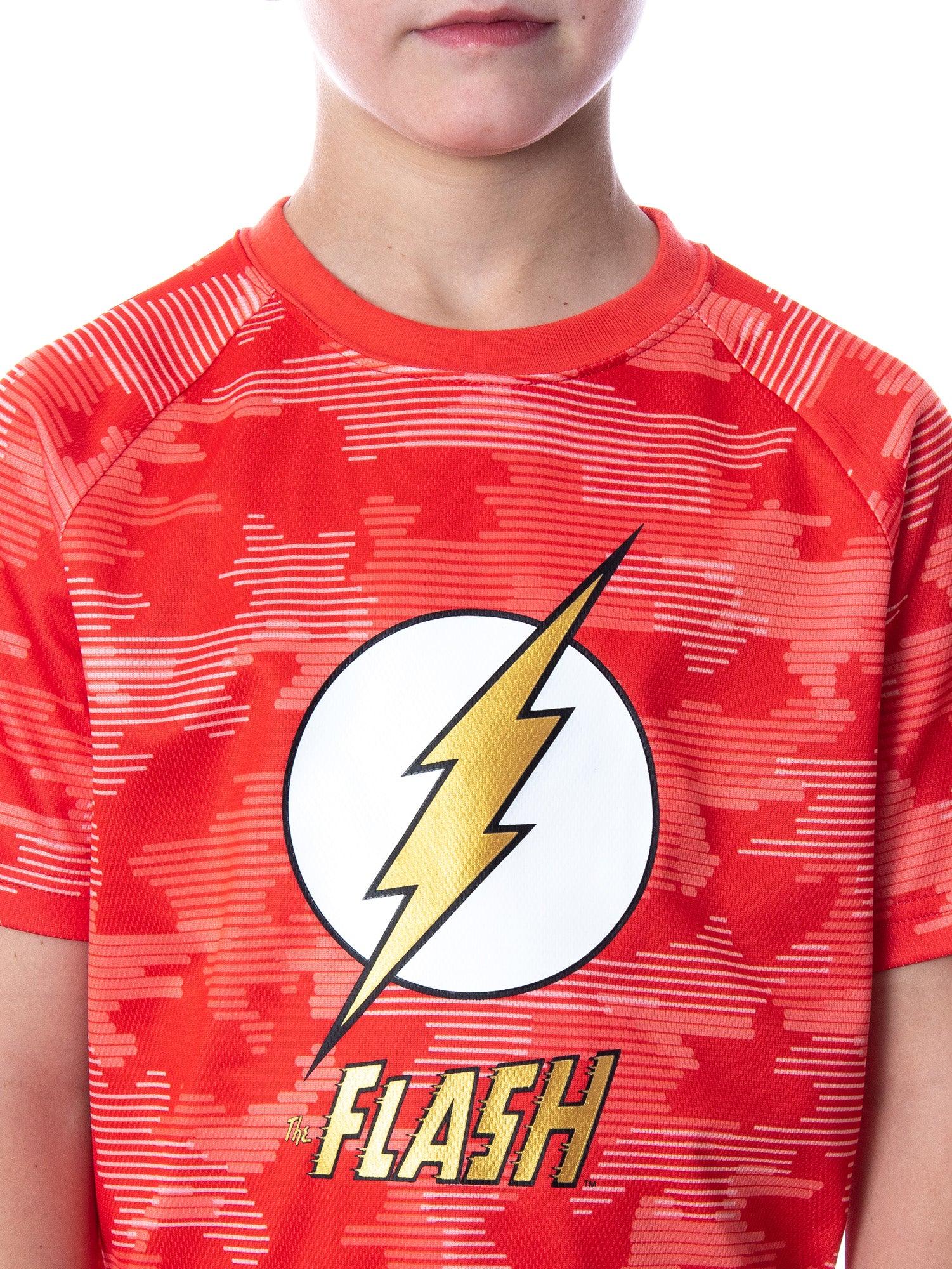 DC Comics Boys' Justice League Digital Camo The Flash 2 Piece Pajama Set