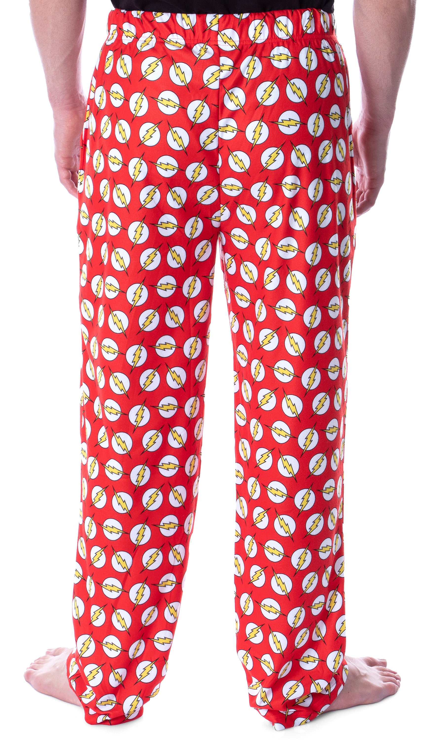DC Comics Men's The Flash Lightning Bolt Allover Loungewear Pajama Pants