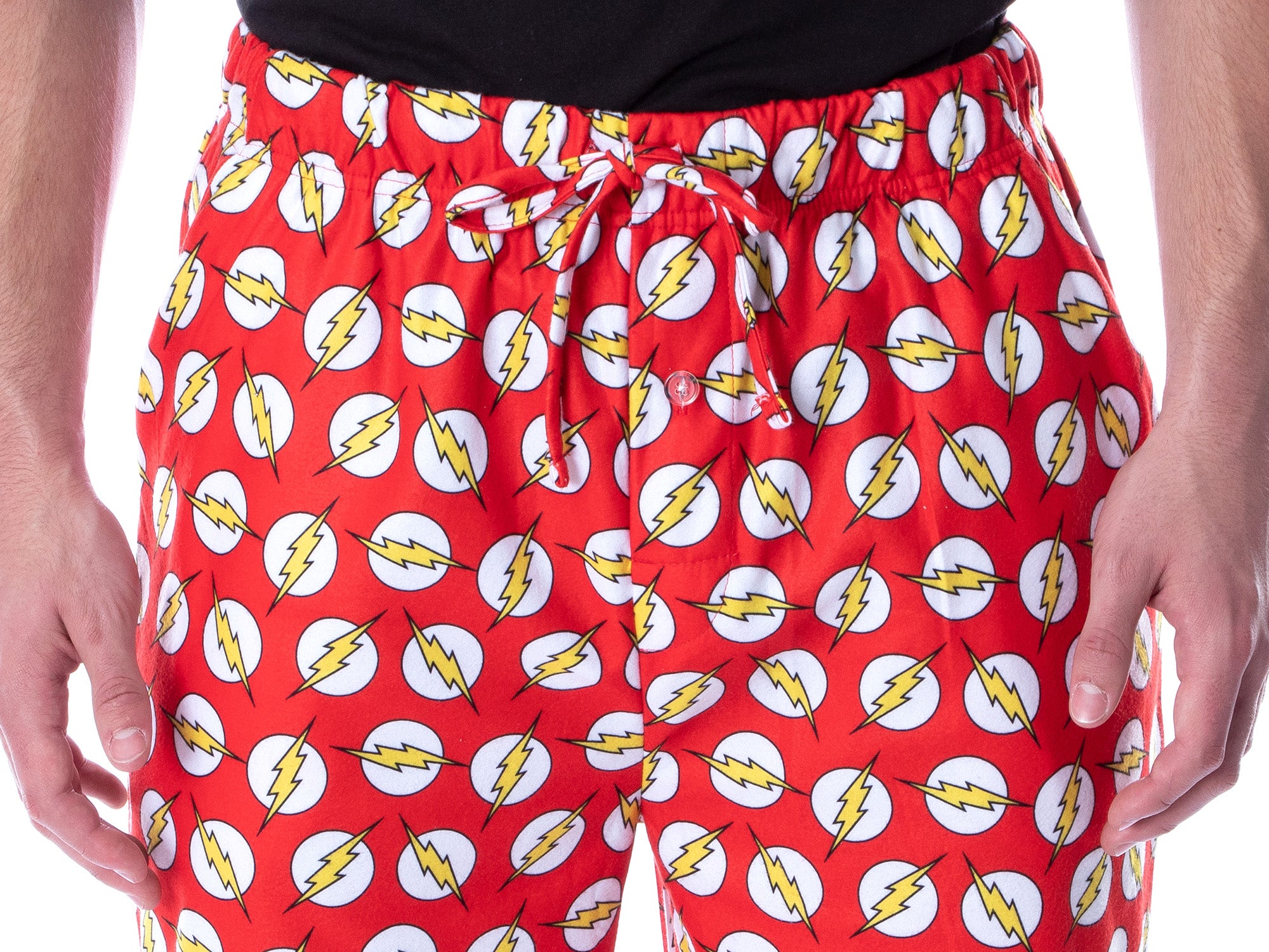 DC Comics Men's The Flash Lightning Bolt Allover Loungewear Pajama Pants