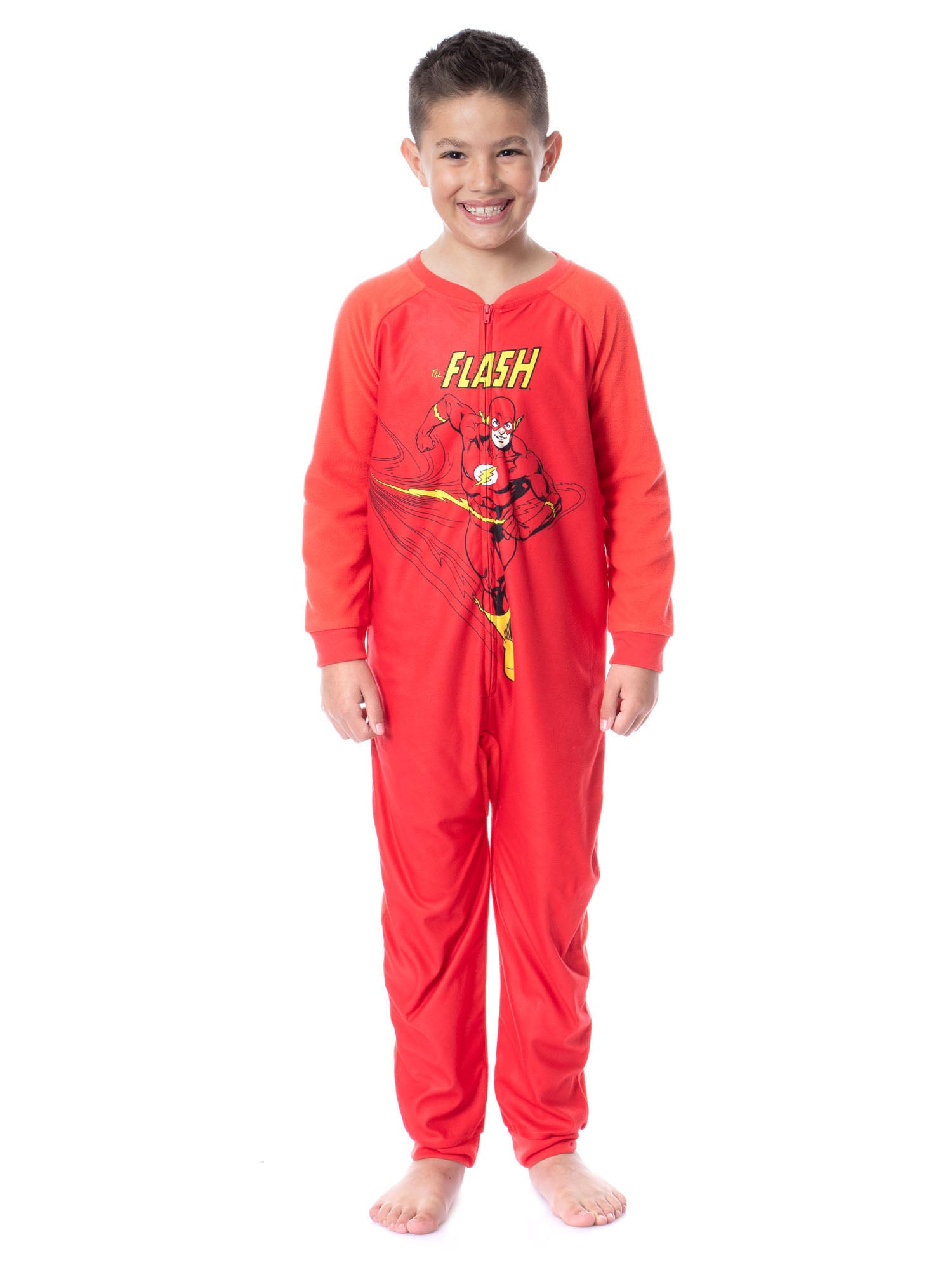 DC Boys' Classic The Flash Union Suit Footless Sleep Pajama