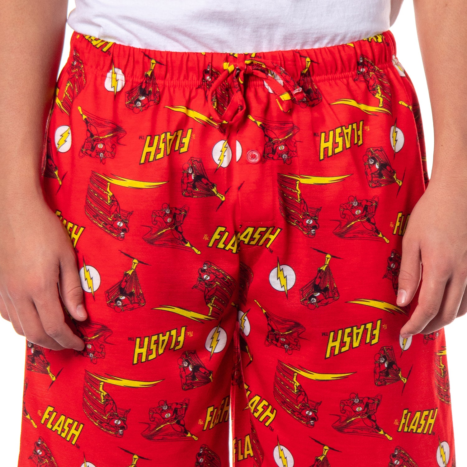 DC Comics The Flash Pajamas Men's Allover Print Lounge Sleep Shorts