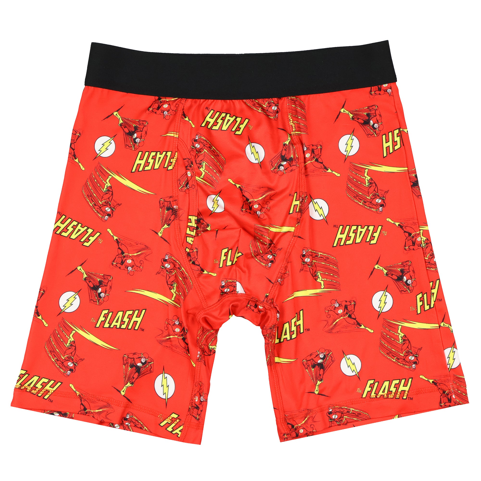 DC Comics The Flash Boxer Briefs Men's Allover Design Tight Fit Underwear