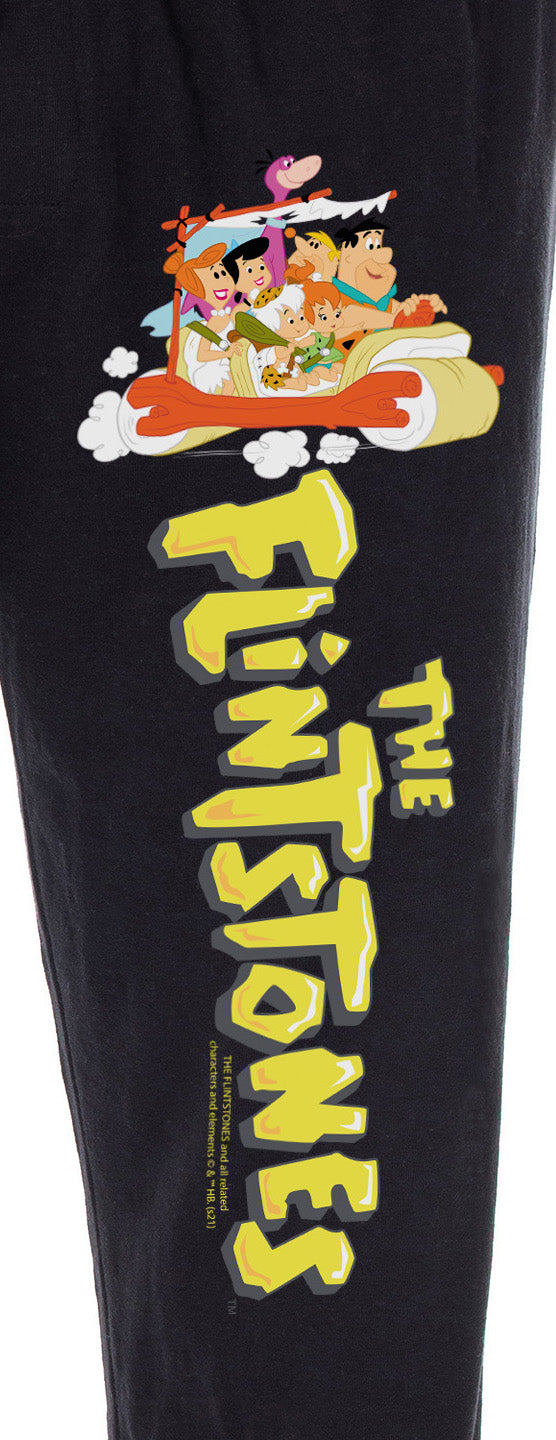 The Flintstones Men's Vintage Cartoon Characters And Logo Loungewear Sleep Bottoms Pajama Pants