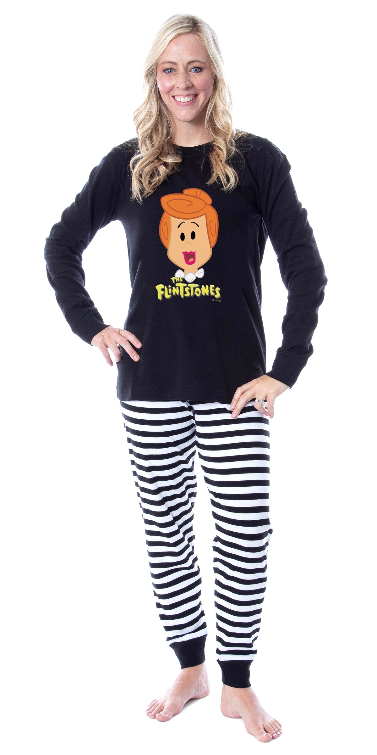 The Flintstones 1985 Characters Tight Fit Cotton Matching Family Pajama Set