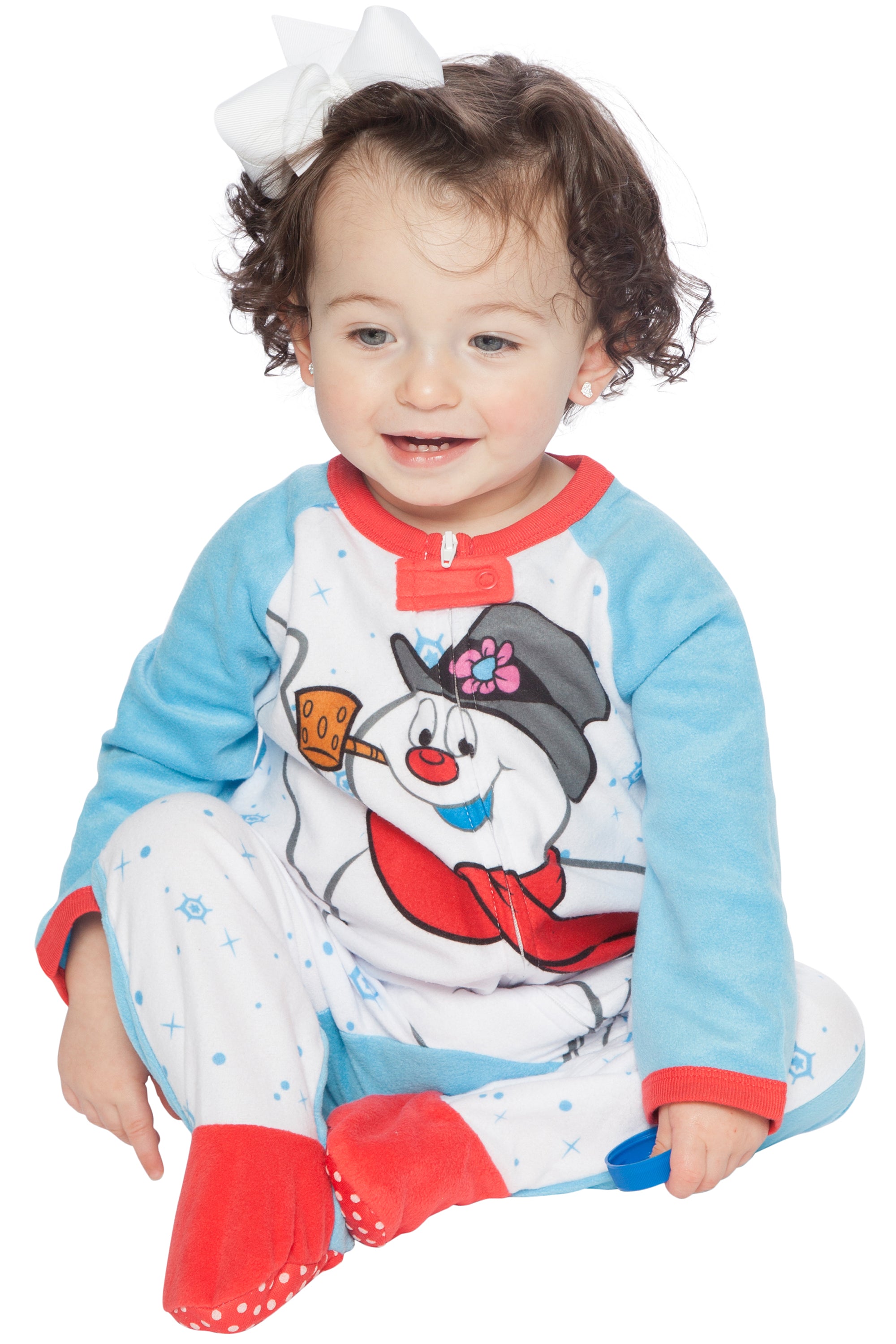 Frosty The Snowman Baby Fleece One Piece Footie Sleeper Holiday Pajama