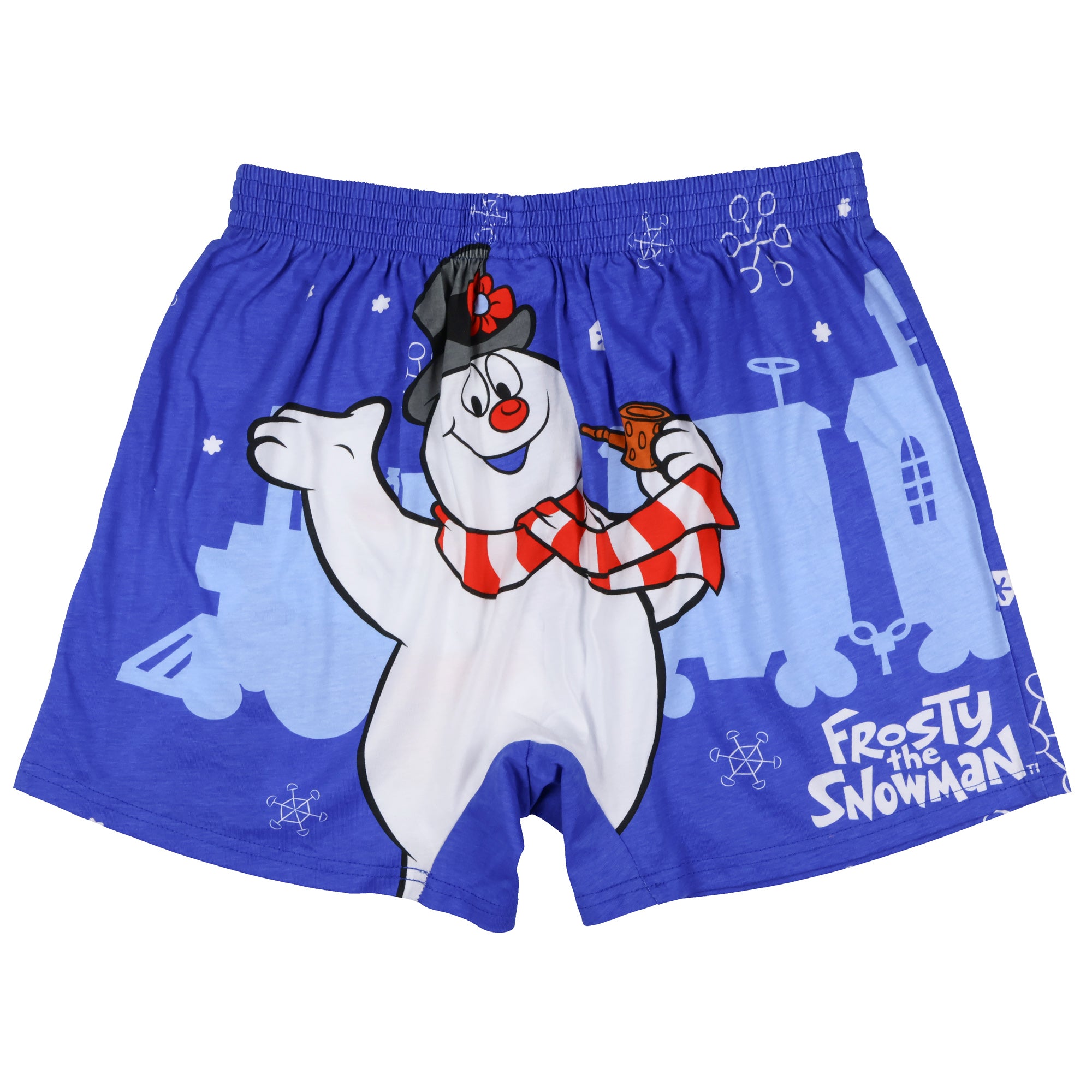 Frosty the Snowman Boxer Shorts Men's Chill Out Snowflake Underwear