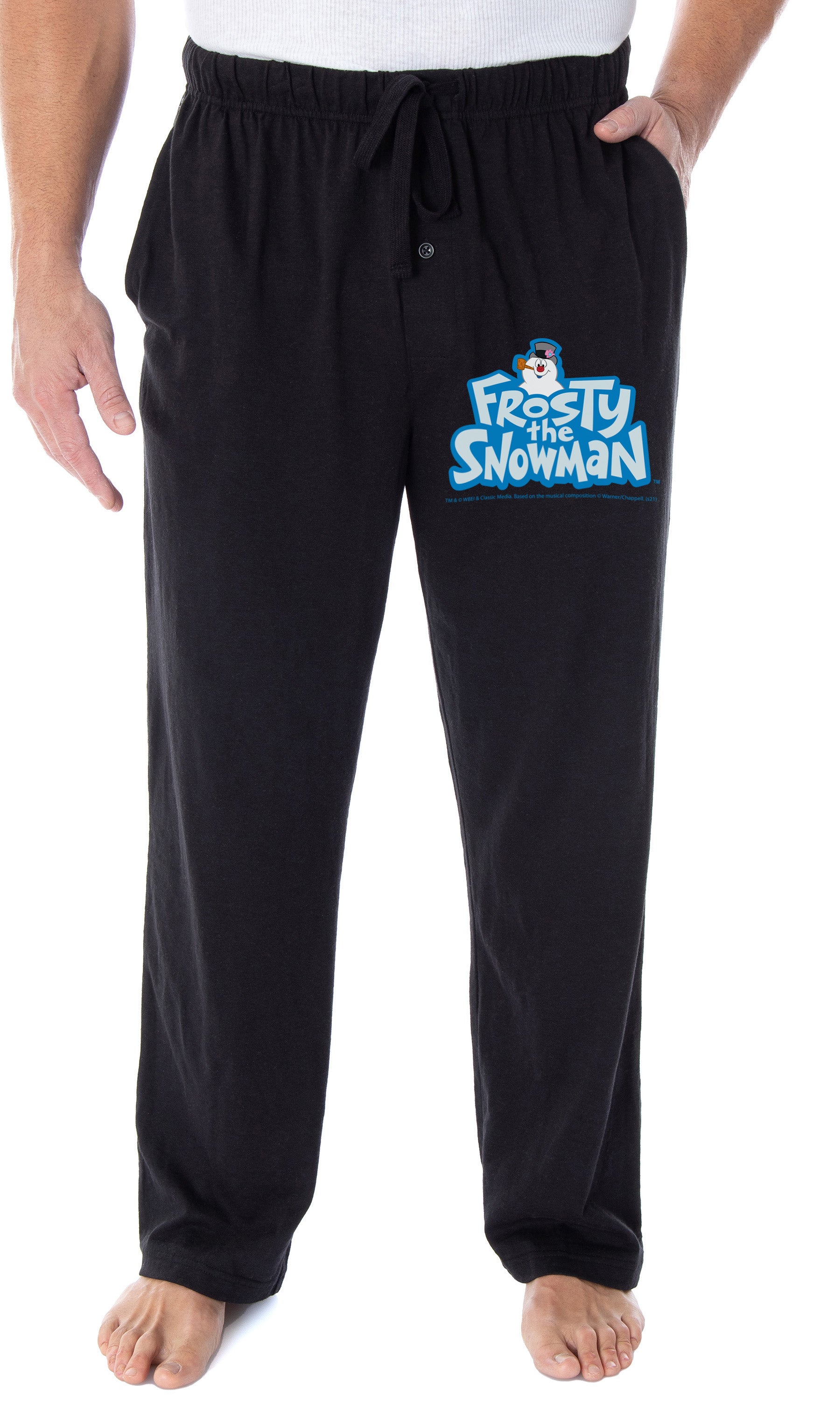 Frosty the Snowman Men's Christmas Holiday Cartoon Loungewear Pajama Pants
