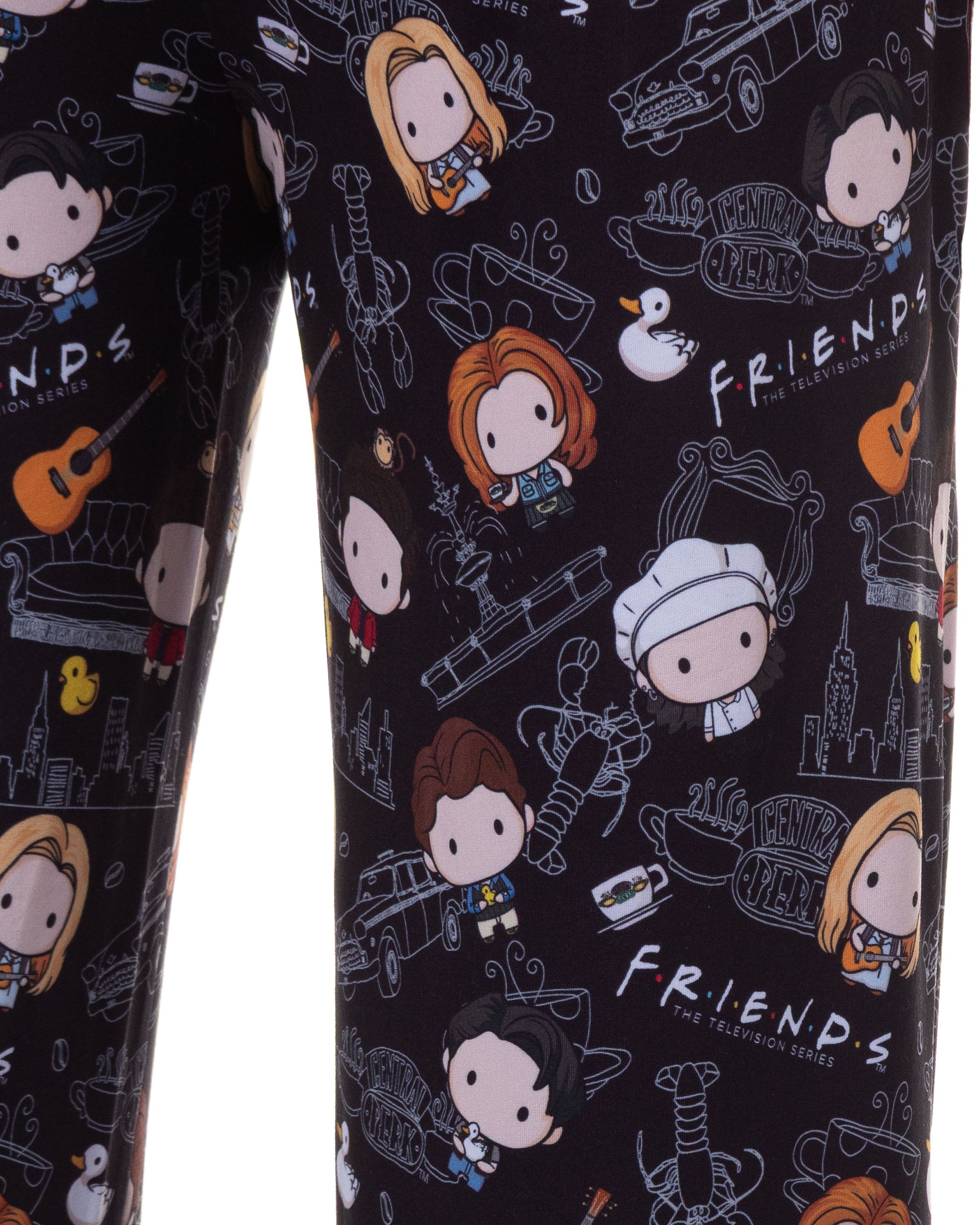 FRIENDS Women's Pajama Pants Chibi Characters Sleep Lounge Bottoms