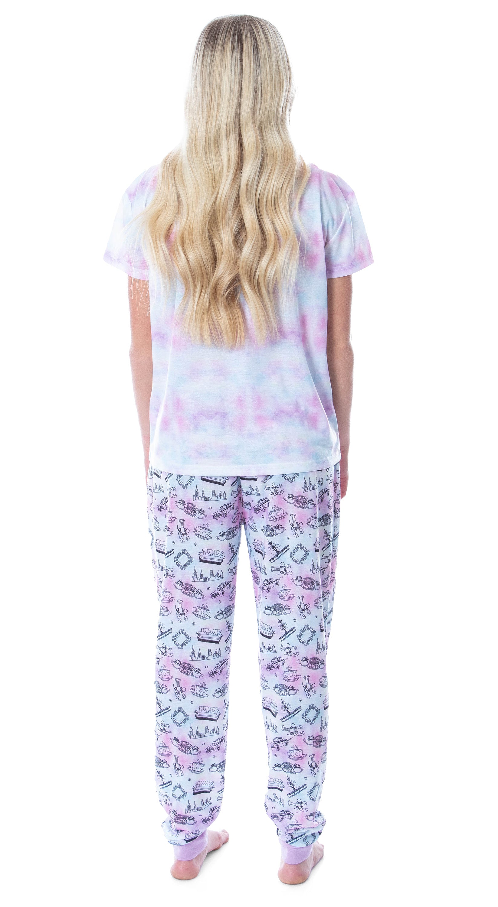 Friends TV Show Logo Women's Rather Be Watching Jogger 2 Piece Pajama Set