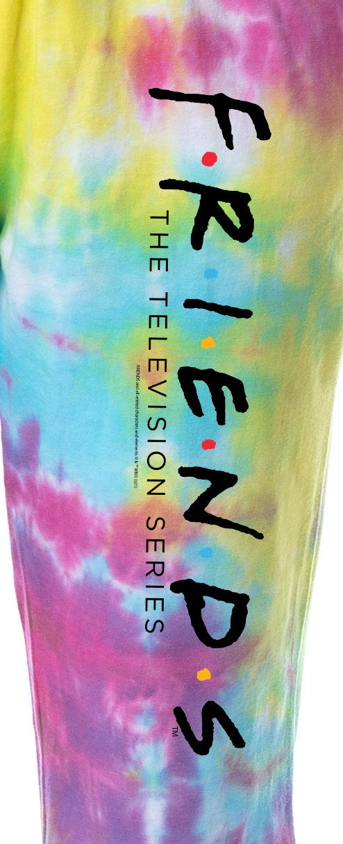 Friends TV Show Logo Womens' Tie Dye Sleep Pajama Pants Loungewear