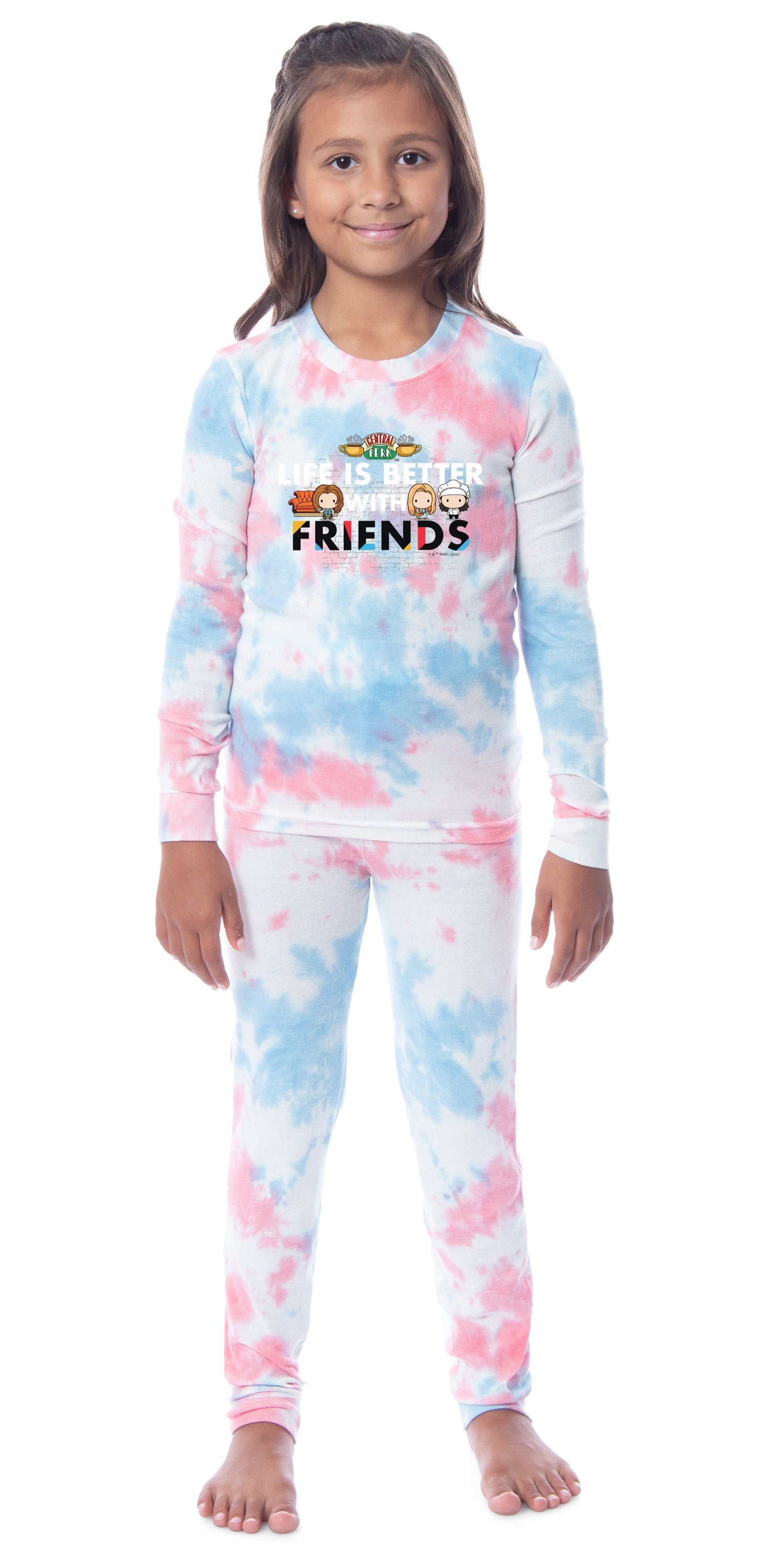 Friends The TV Series Girls Life Is Better With Friends Tie Dye Pajama Set