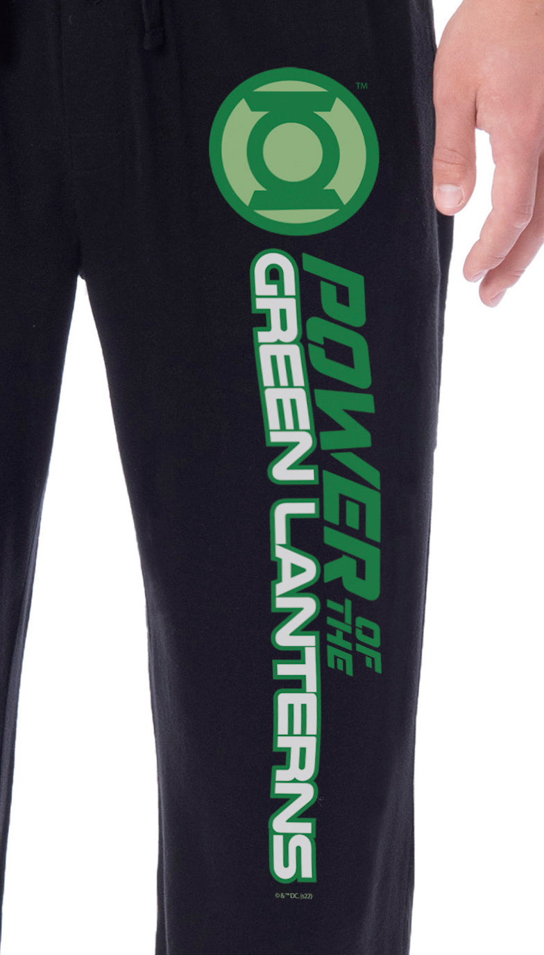 DC Comics Mens' Green Lantern Brightest Day Blackest Night Logo Sleep Pajama Pants - All Corps
