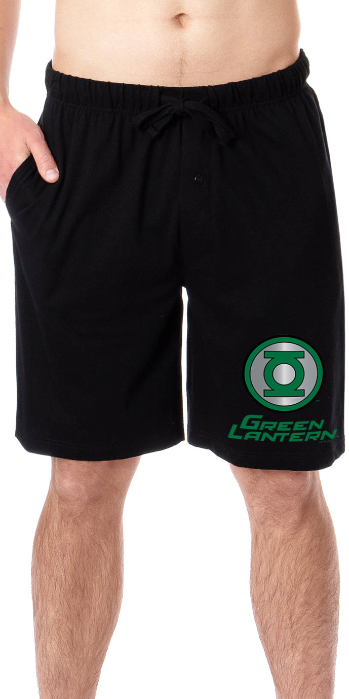 DC Comics Mens' Green Lantern Logo Character Symbol Sleep Pajama Shorts