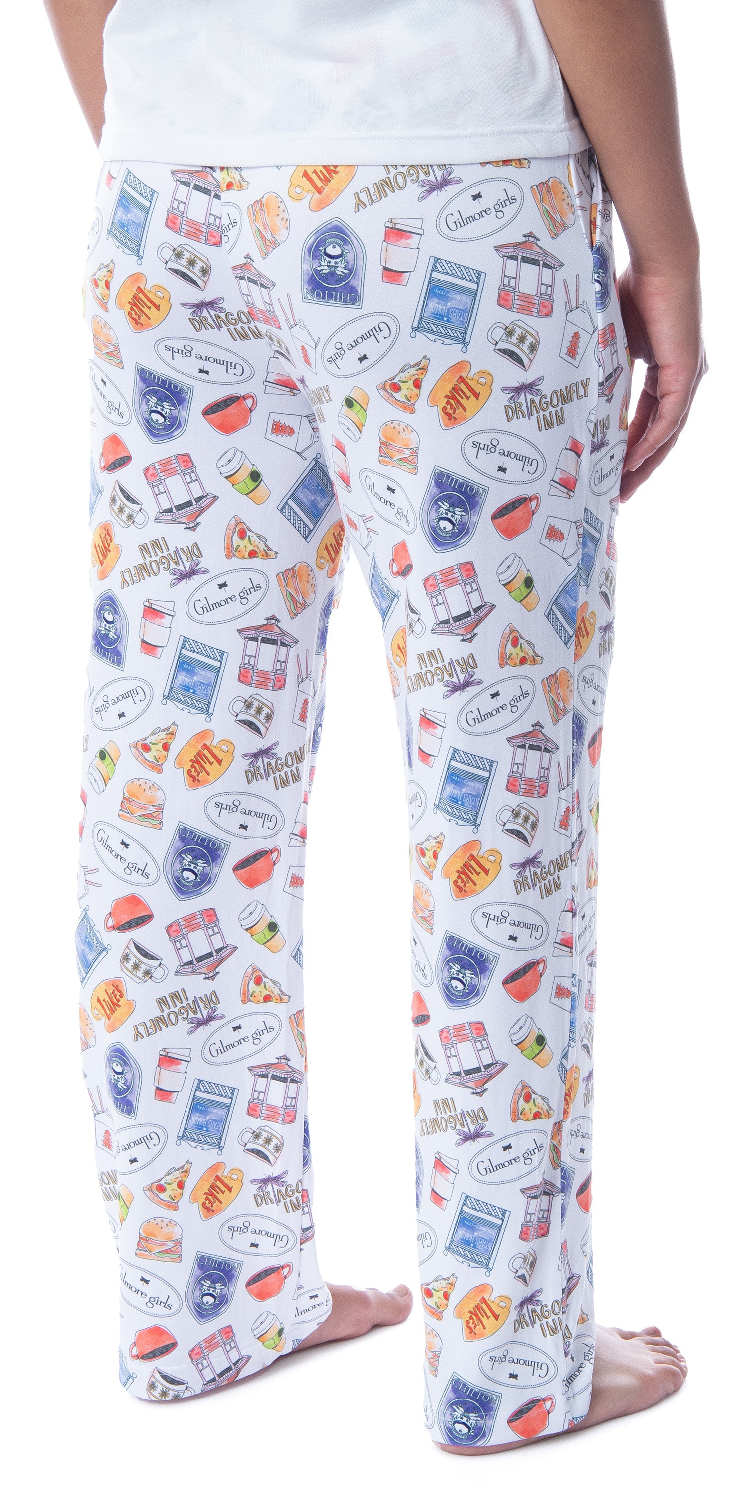 Gilmore Girls Womens' s Toss Print Luke's Diner Stars Hollow Pajama Pants