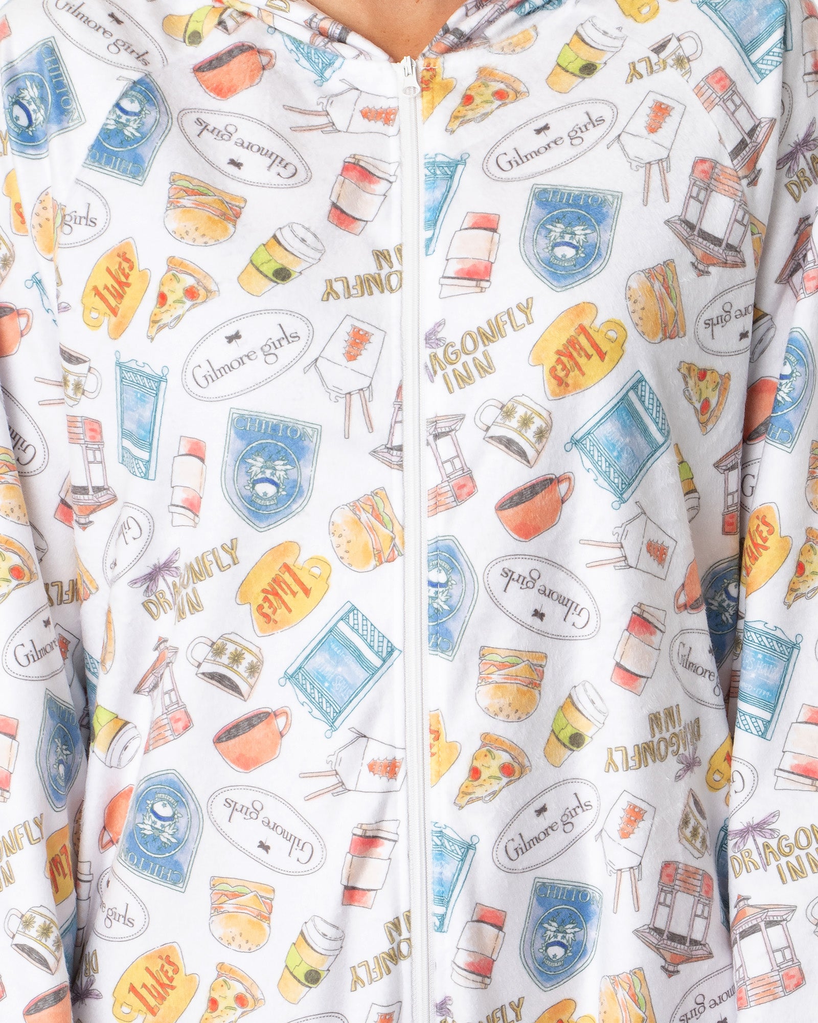Gilmore Girls Womens' Luke's Diner Stars Hollow Sleep Lounge Union Suit