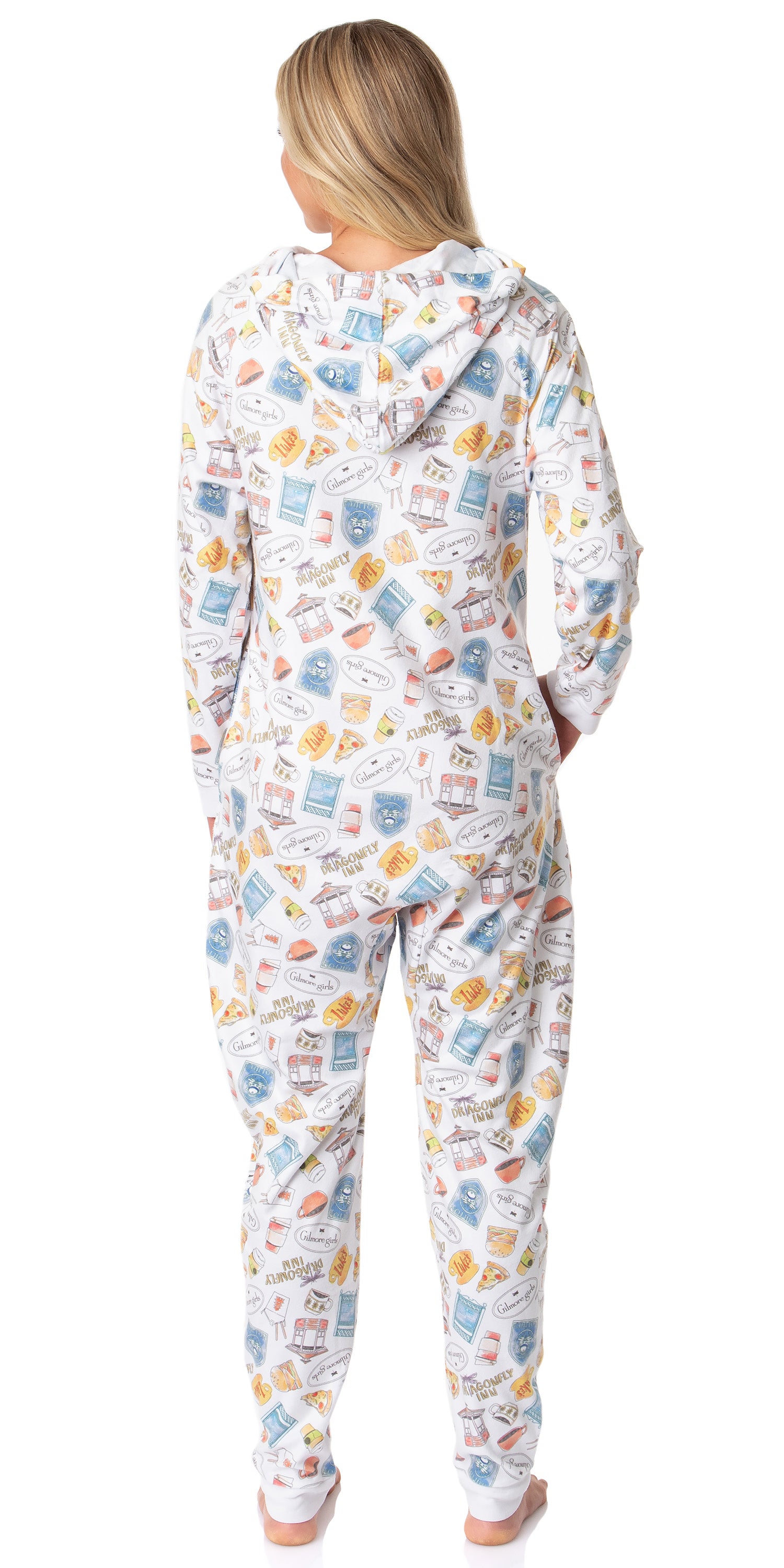 Gilmore Girls Womens' Luke's Diner Stars Hollow Sleep Lounge Union Suit