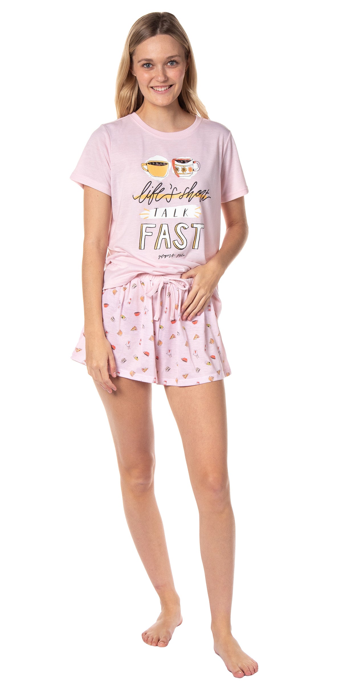 Gilmore Girls Womens' Coffee Life's Short Sleep Pajama Set Shorts
