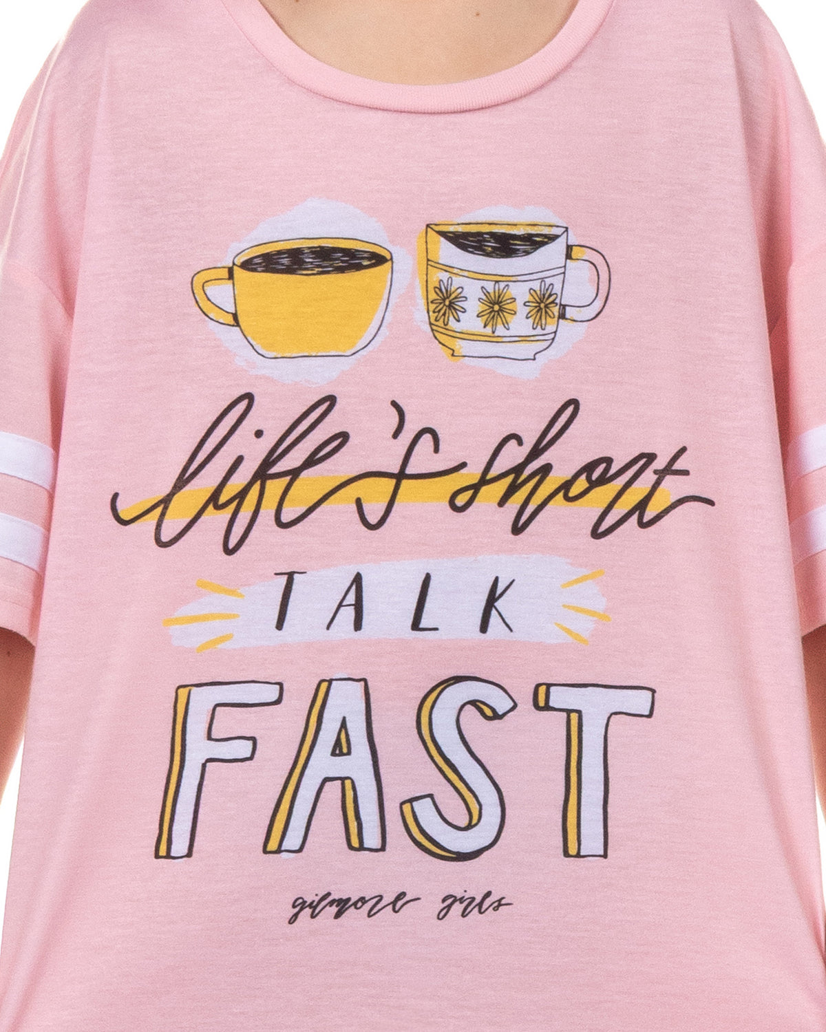 Gilmore Girls Life's Short Talk Fast Girl's Varsity Nightgown Sleep Shirt