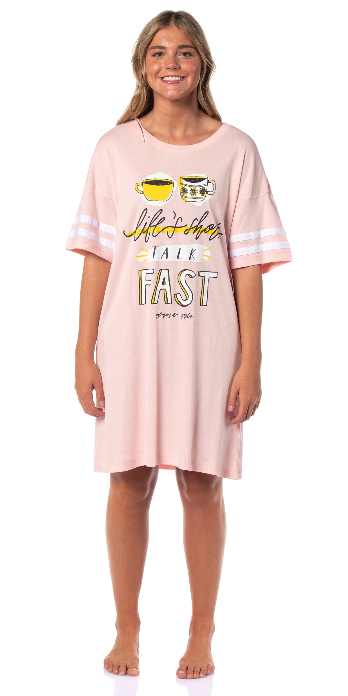Gilmore Girls Women's Life's Short Talk Fast Nightgown Pajama Shirt Dress