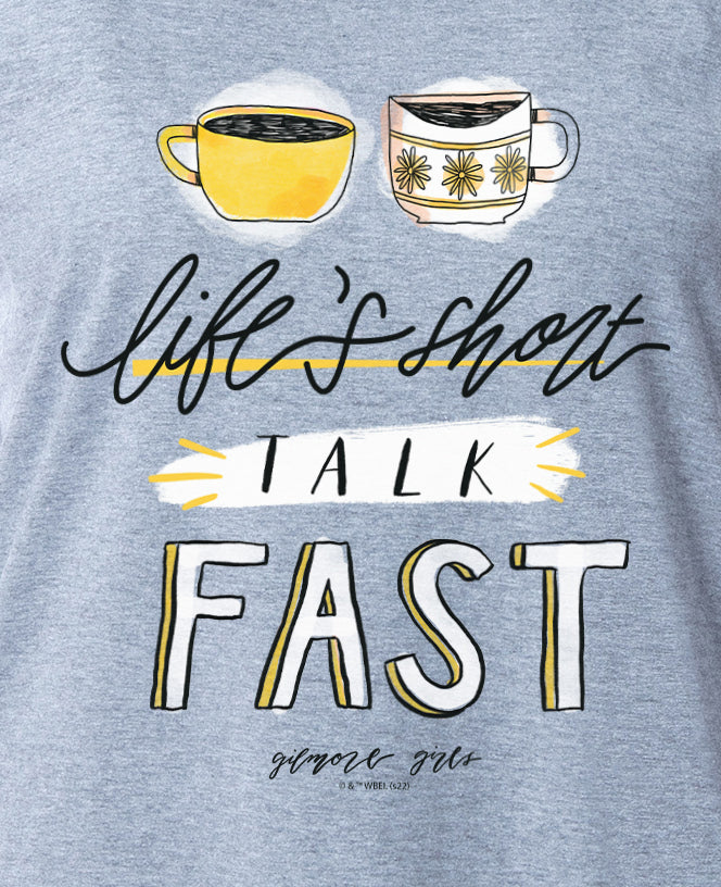 Gilmore Girls Womens' Coffee Life's Short Nightgown Sleep Pajama Shirt