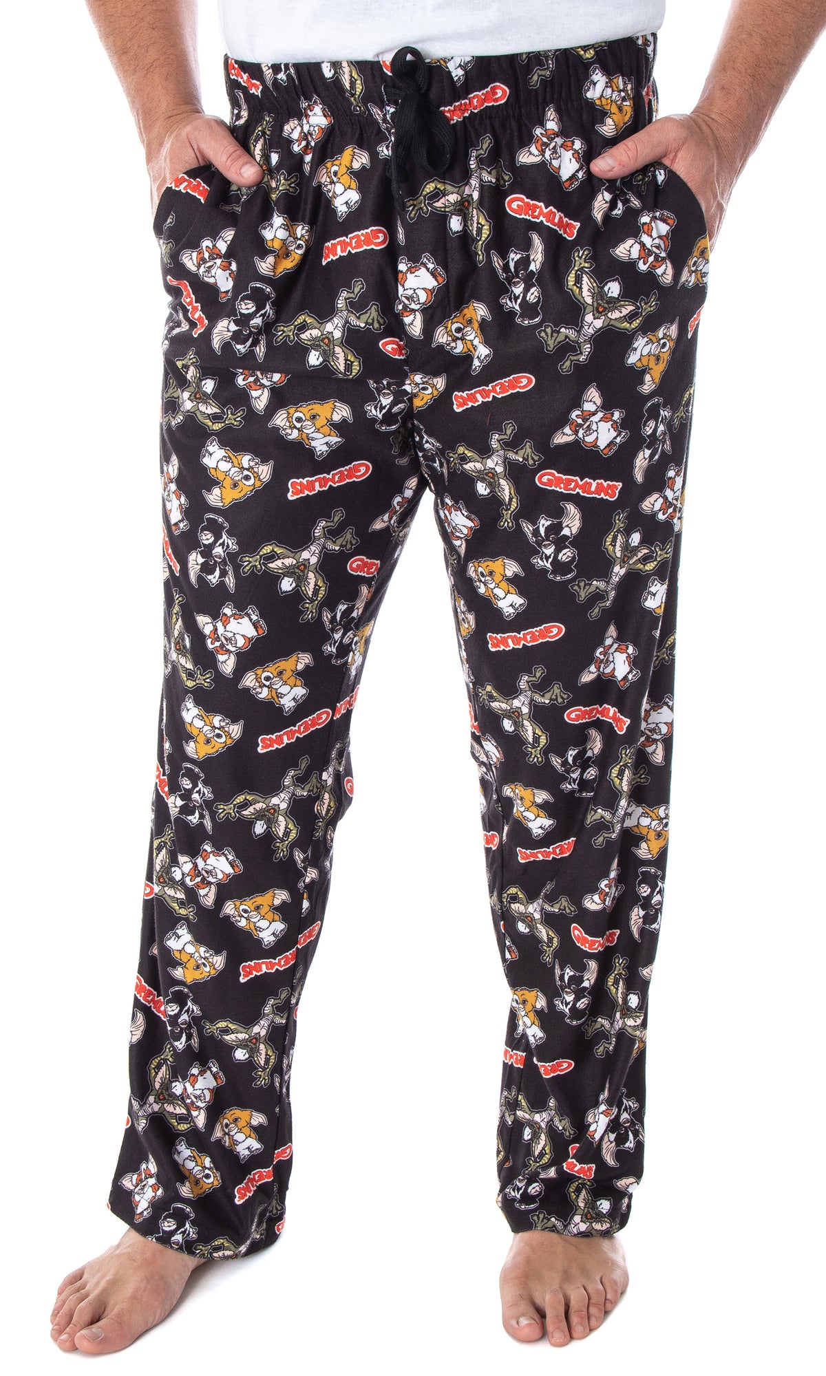 The Gremlins Men's Gizmo Stripe Daffy Mogwai Sleep Lounge Pajama Pants